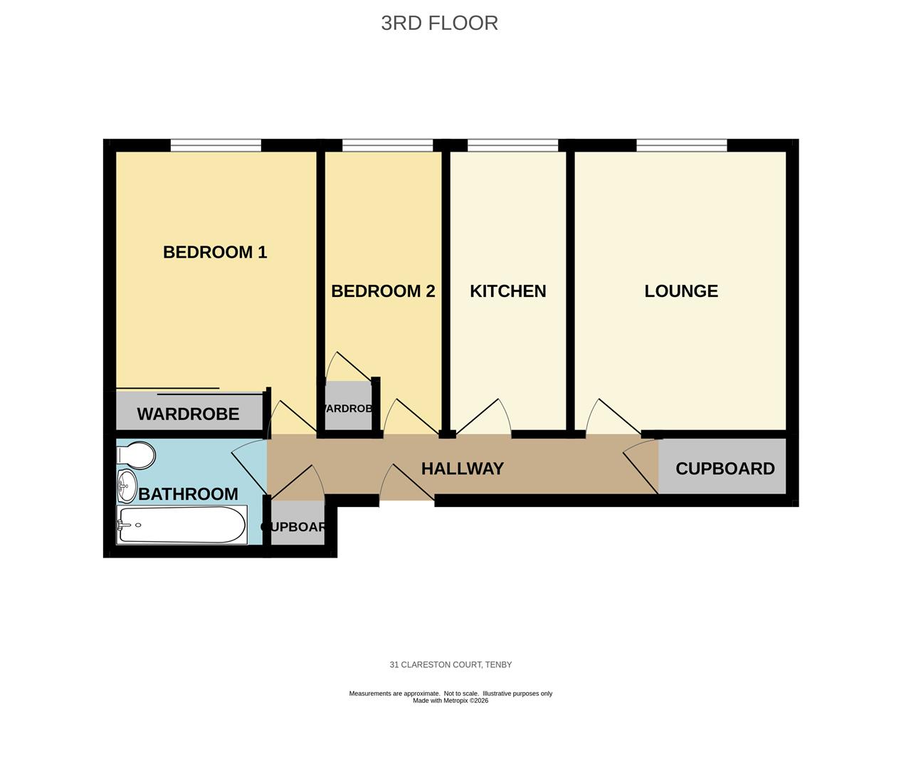 31 Clareston Court, Station Road, Tenby floorplan