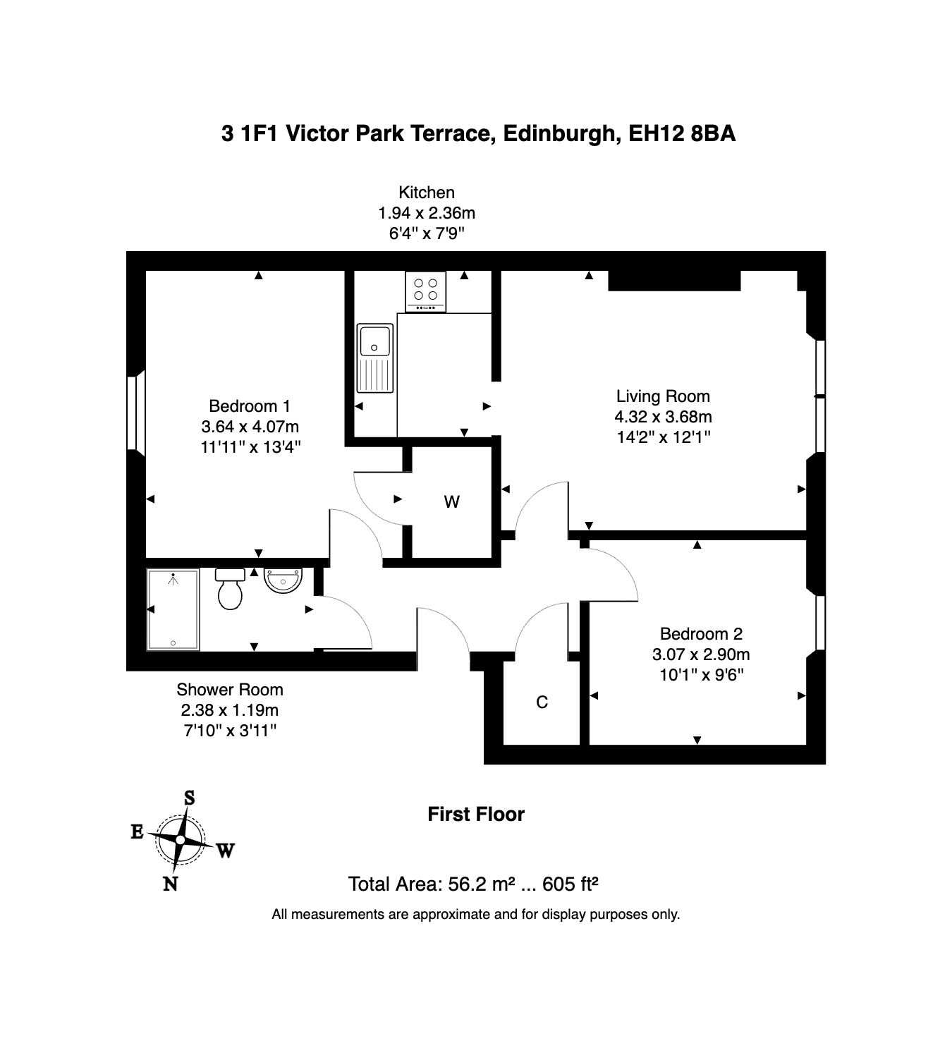 1f1, 3, Victor Park Terrace, Edinburgh floorplan