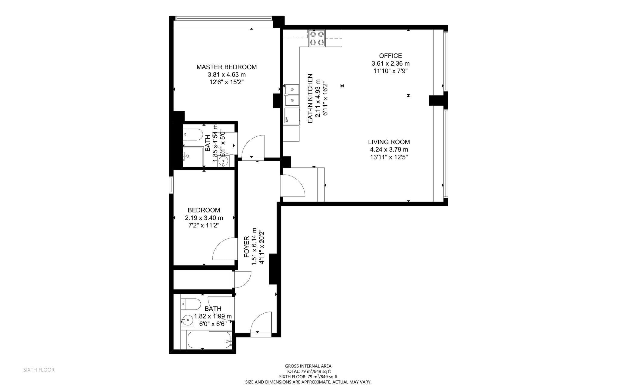 617, Calderwood Street, Woolwich floorplan