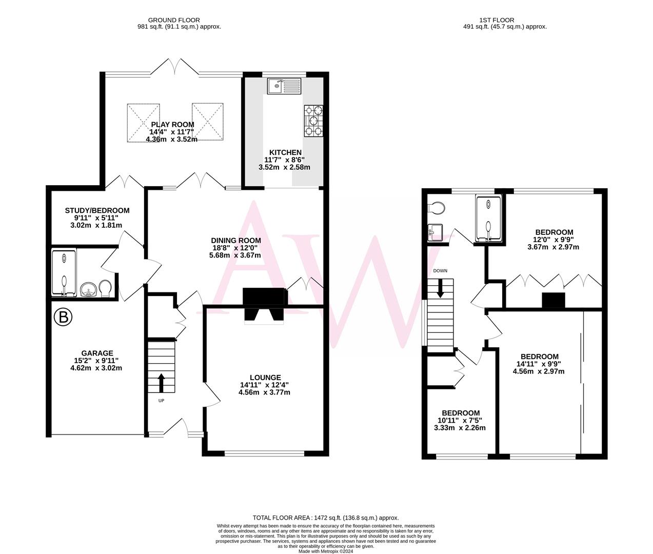 35,, Sherwood Avenue, Potters Bar floorplan