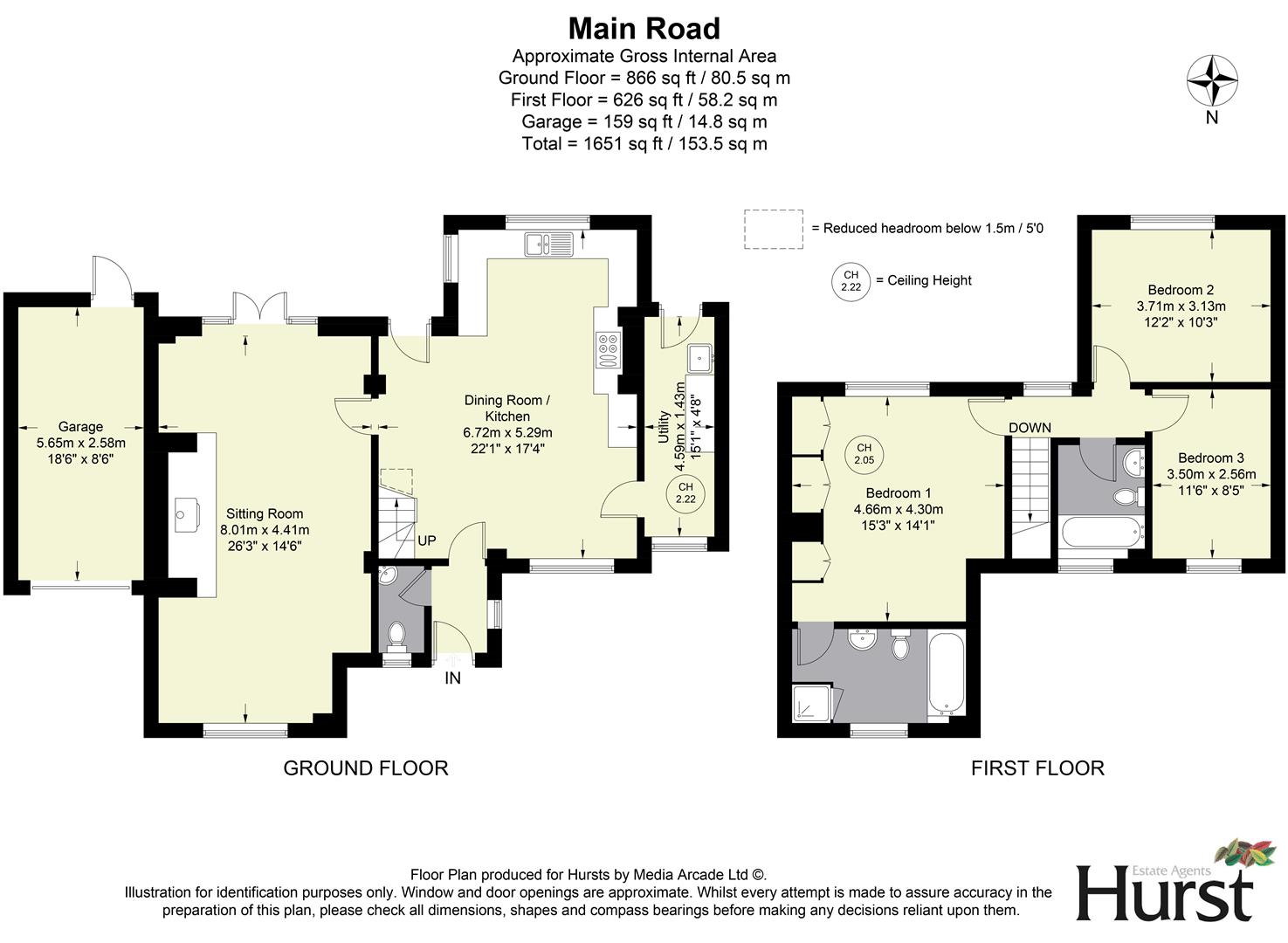 9, Main Road, Naphill floorplan
