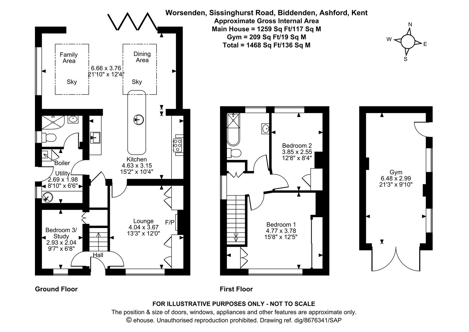 3 Worsenden, Sissinghurst Road, Ashford floorplan