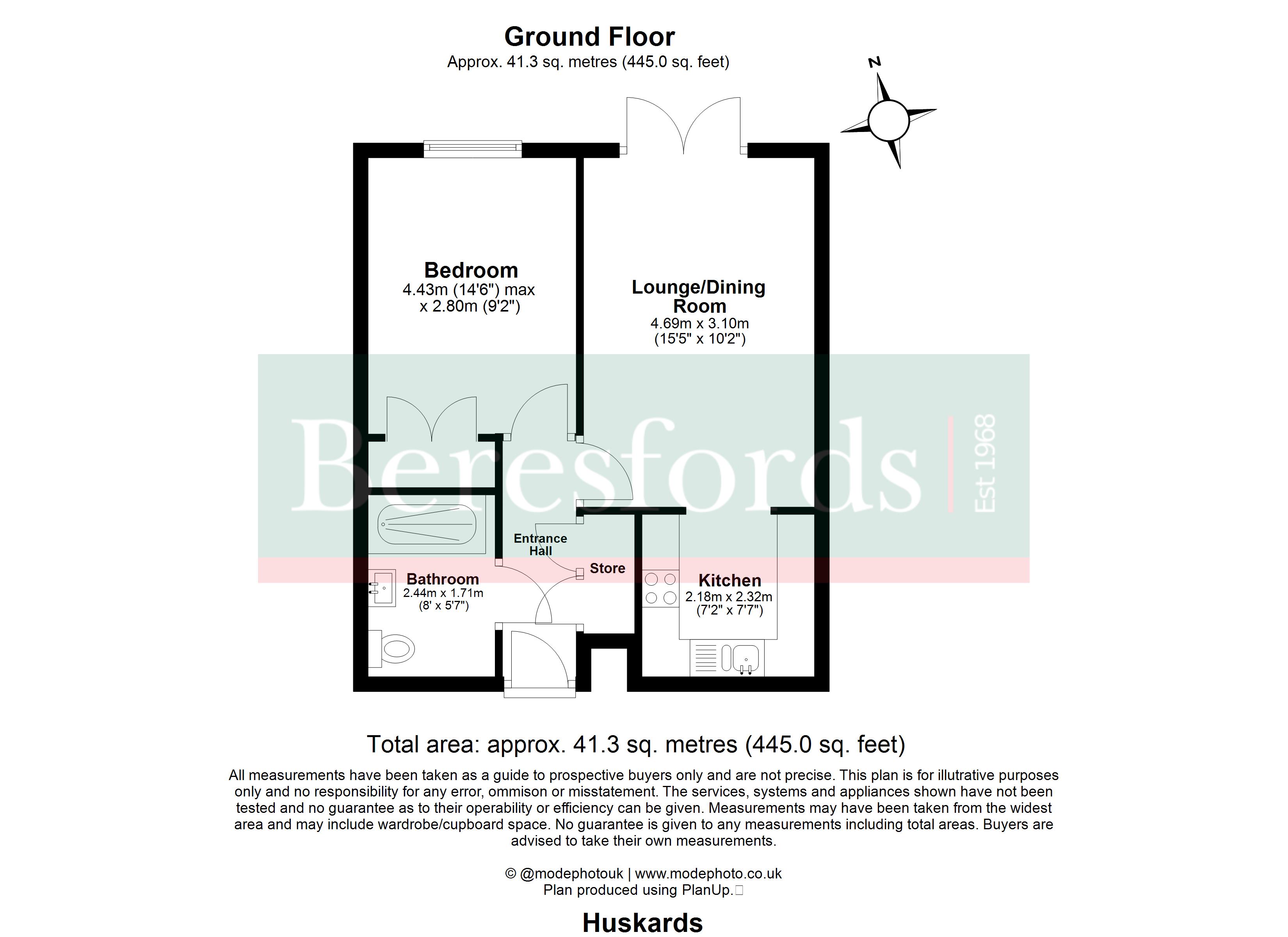 2, Huskards, Upminster floorplan
