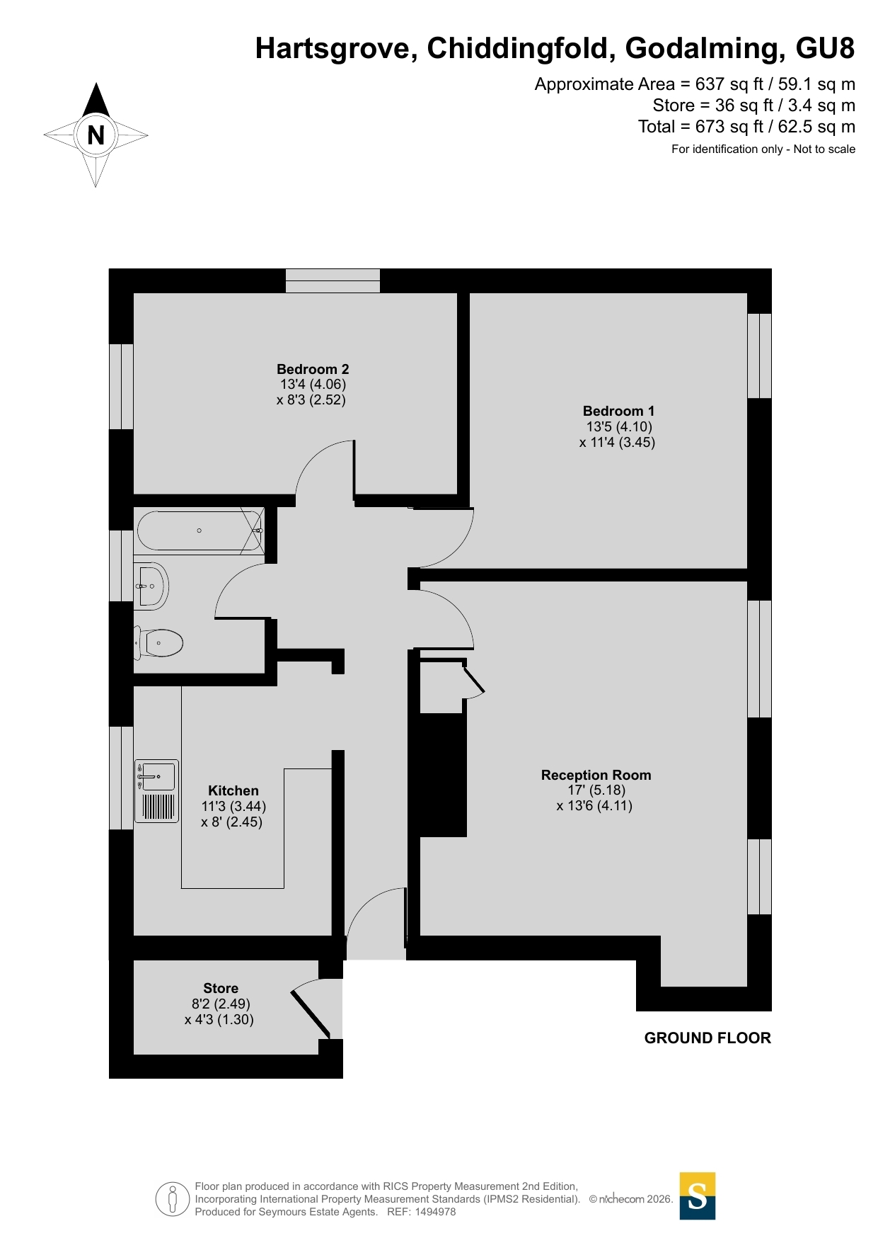 17, Hartsgrove, Godalming floorplan