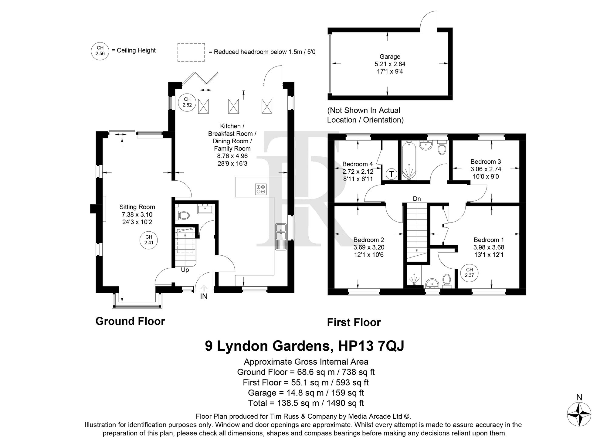 9 Lyndon Gardens, High Wycombe floorplan