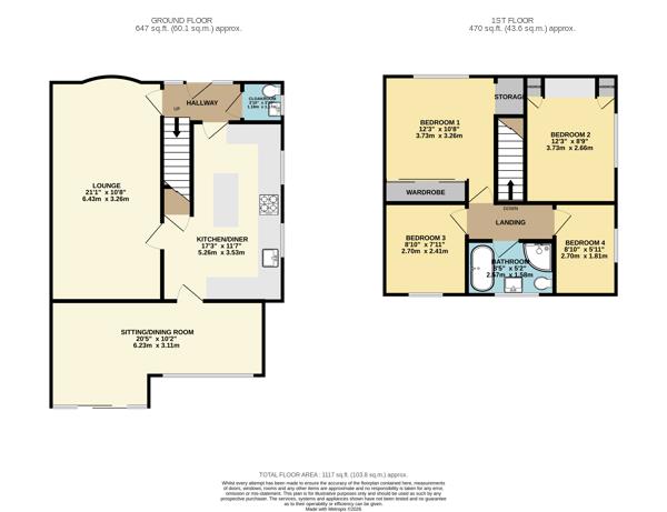 30, Castlegate Drive, Pontefract floorplan