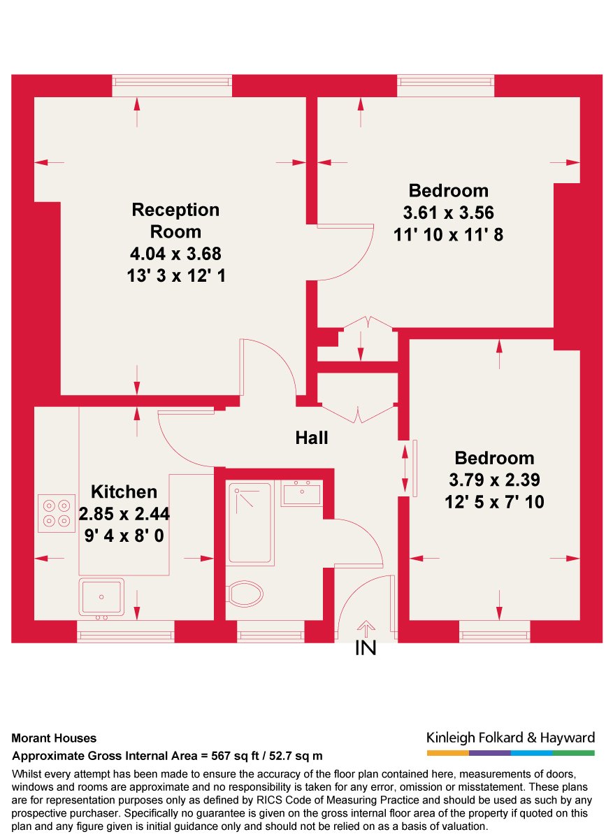 Flat 16, Morant House,, Stockwell Gardens Estate, London floorplan