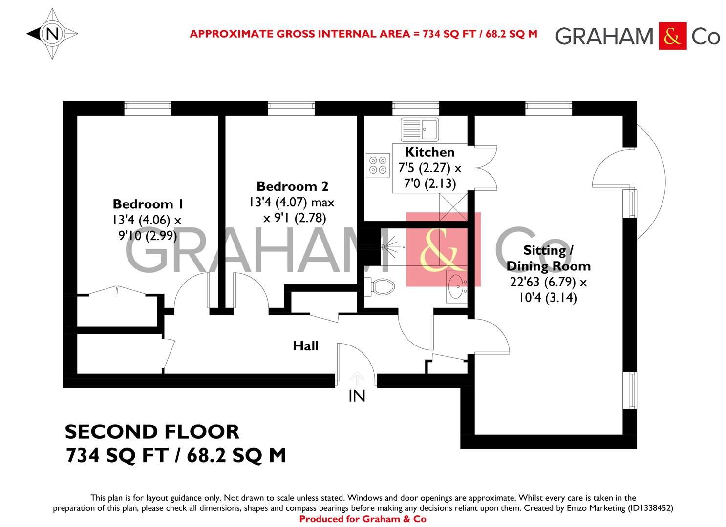 Flat 33, Westfield Court, Old Winton Road, Andover floorplan