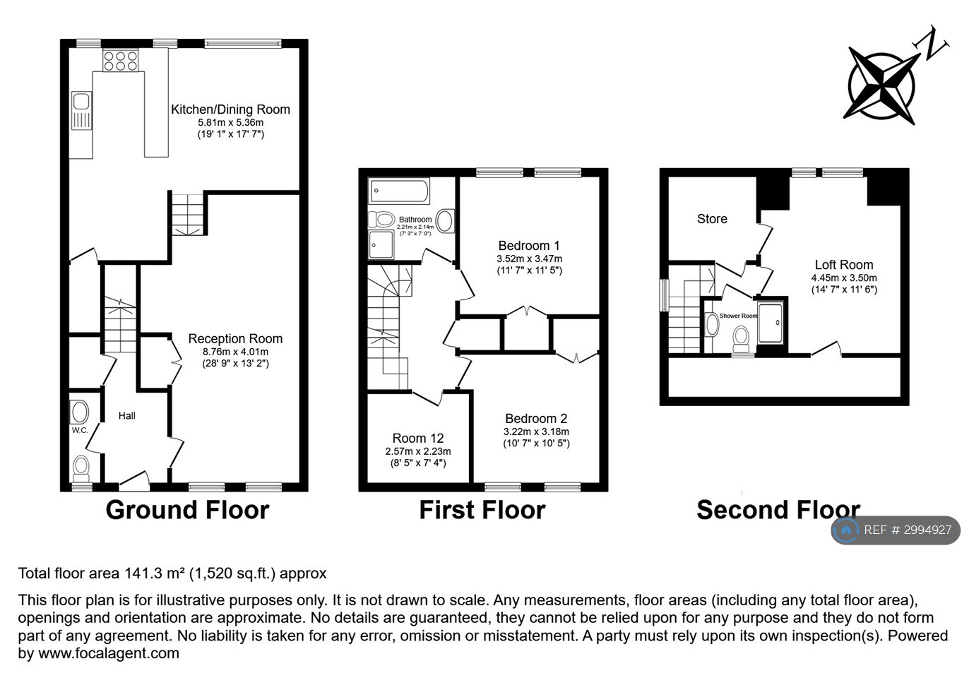 A Burrard Road, West Hampstead, London floorplan