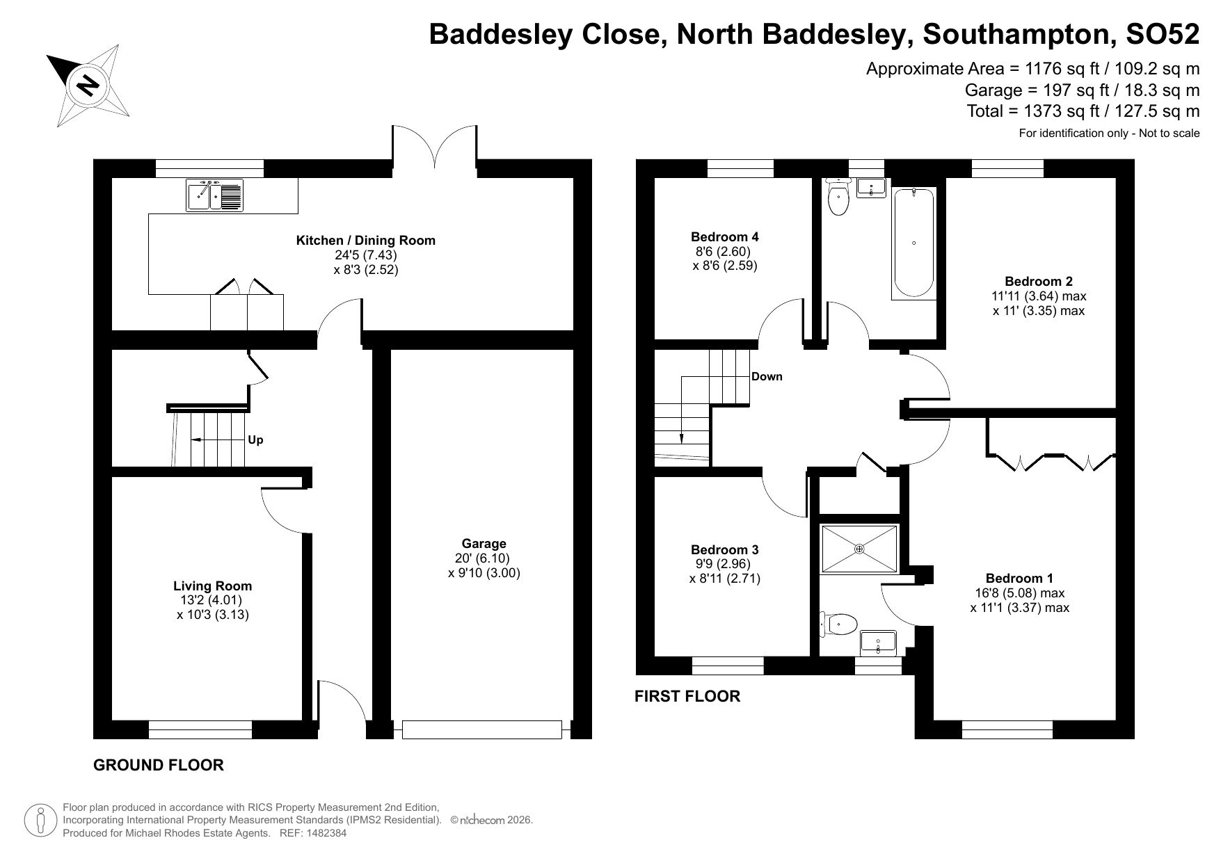34, Baddesley Close, Southampton floorplan