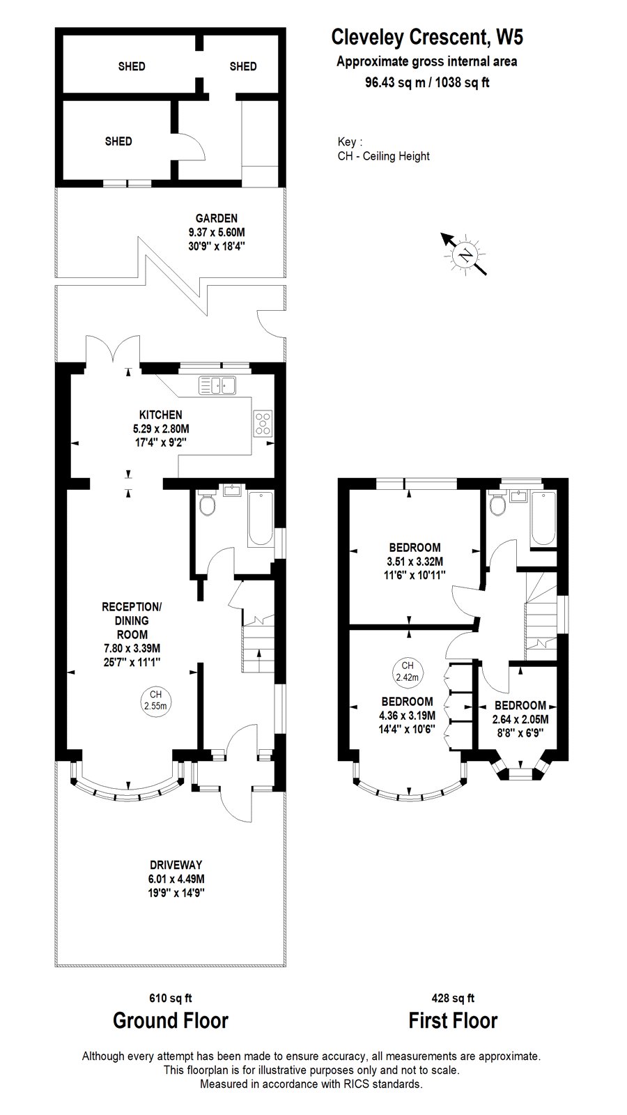 63, Cleveley Crescent, London floorplan