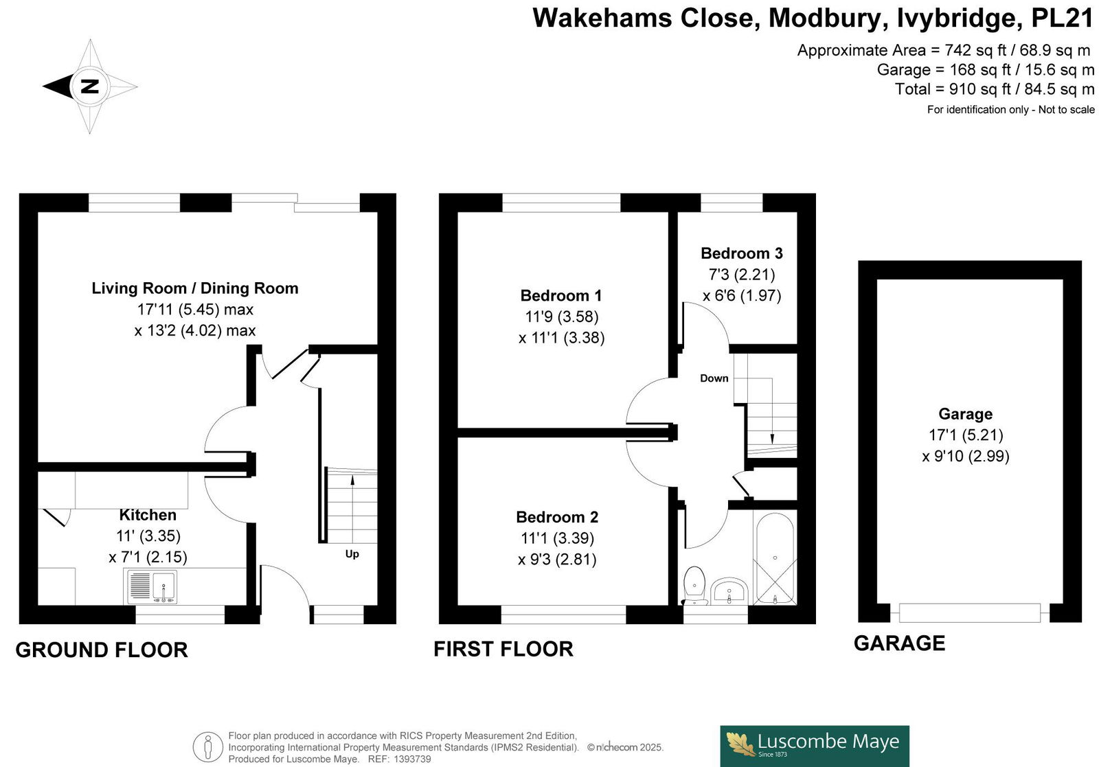 4, Wakehams Close, Ivybridge floorplan