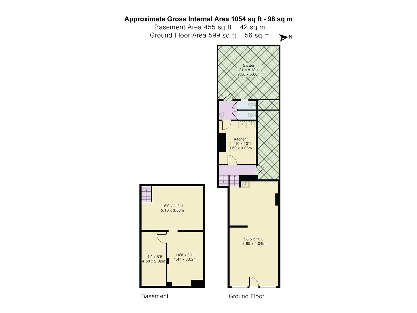 2, Sunderland Road, London floorplan