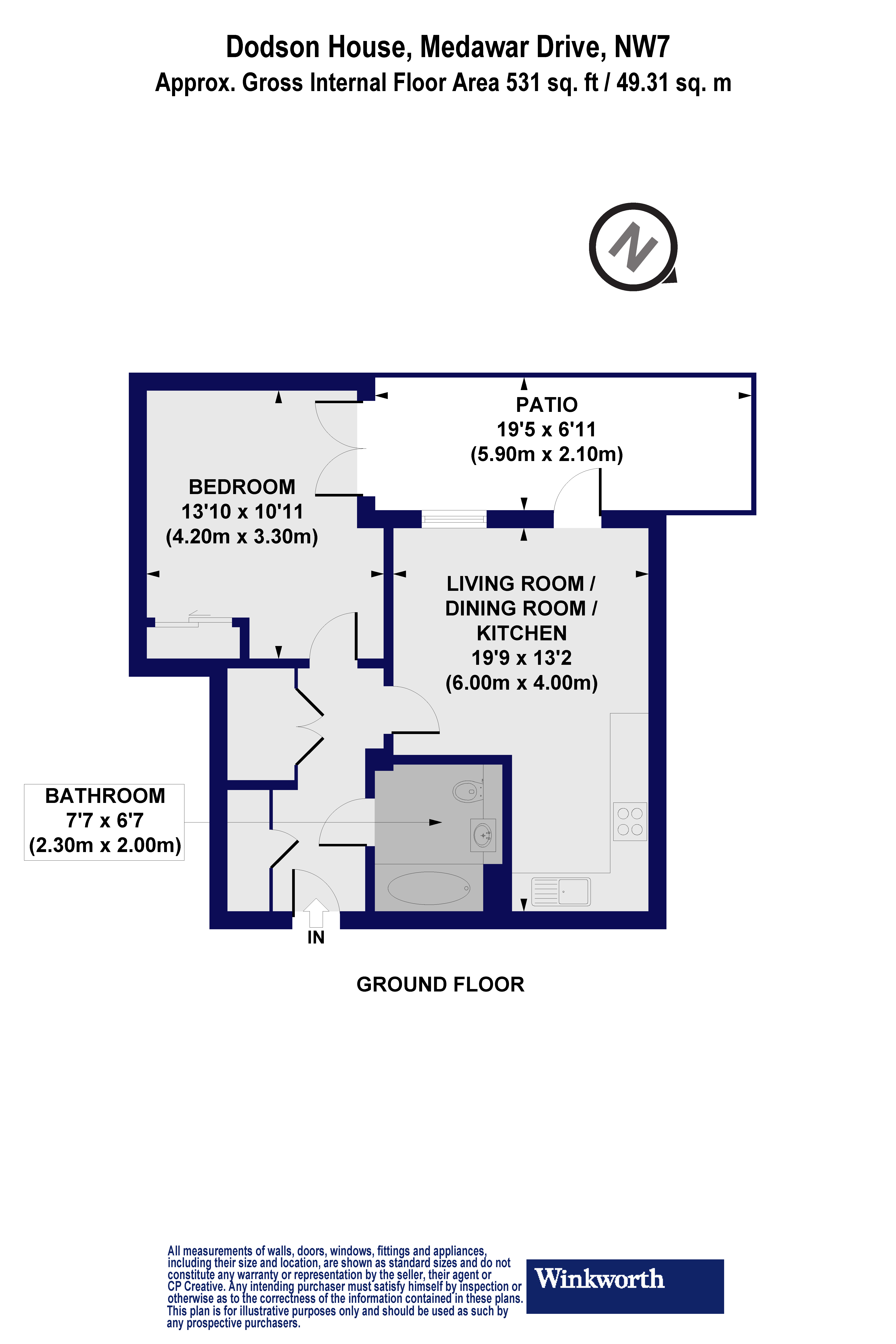 Flat 1, Dodson House, 13, Medawar Drive, London floorplan