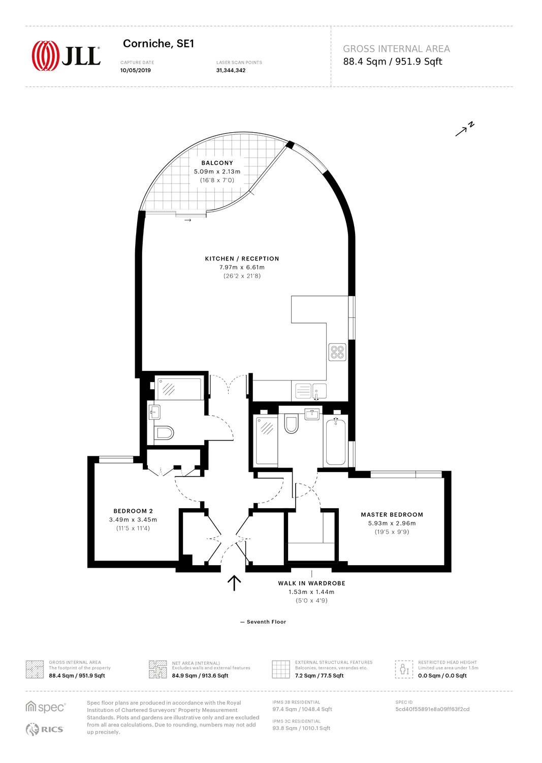 2 Bedrooms Flat to rent in The Corniche, 24 Albert Embankment, London SE1