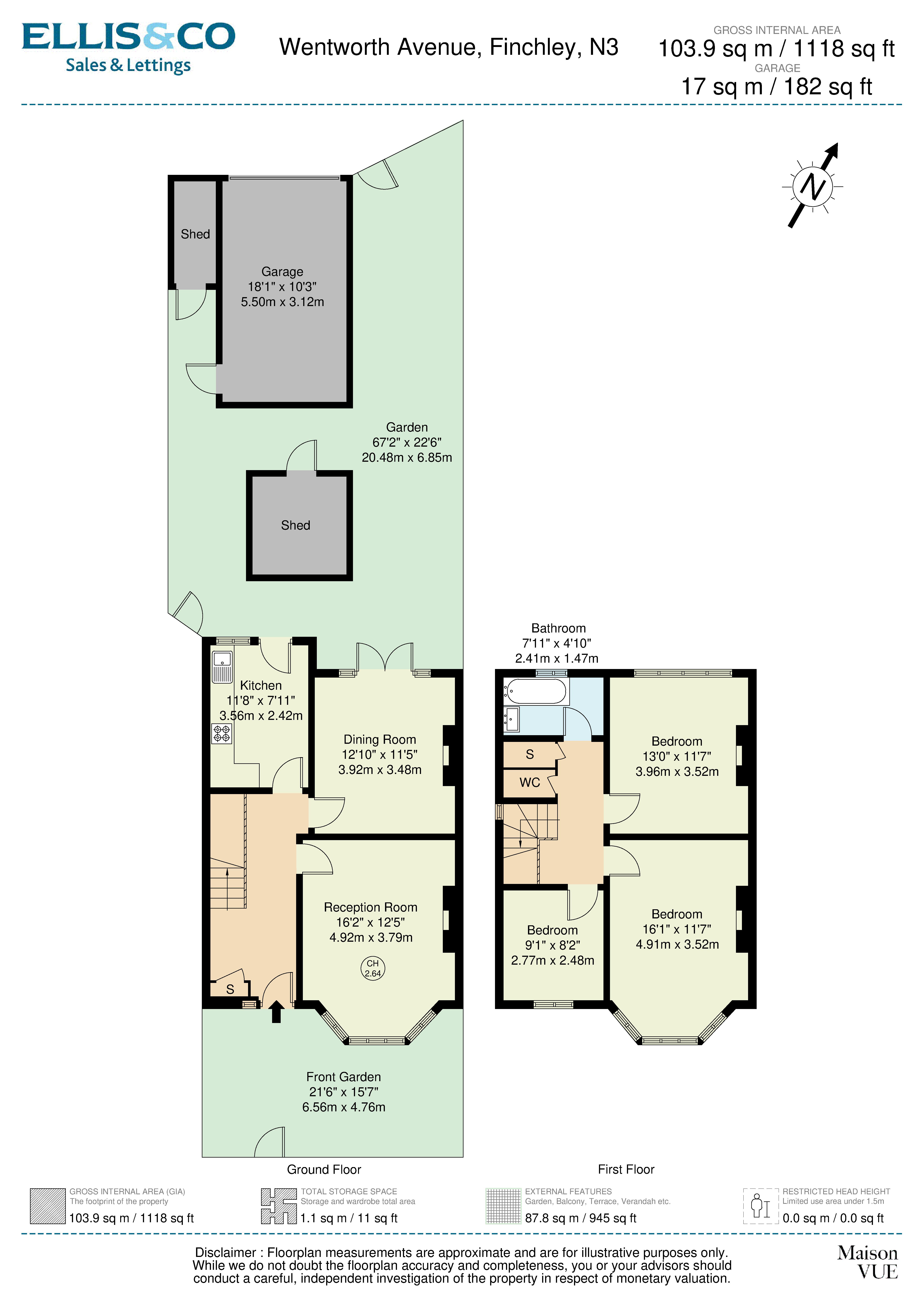 9, Wentworth Avenue, Finchley floorplan