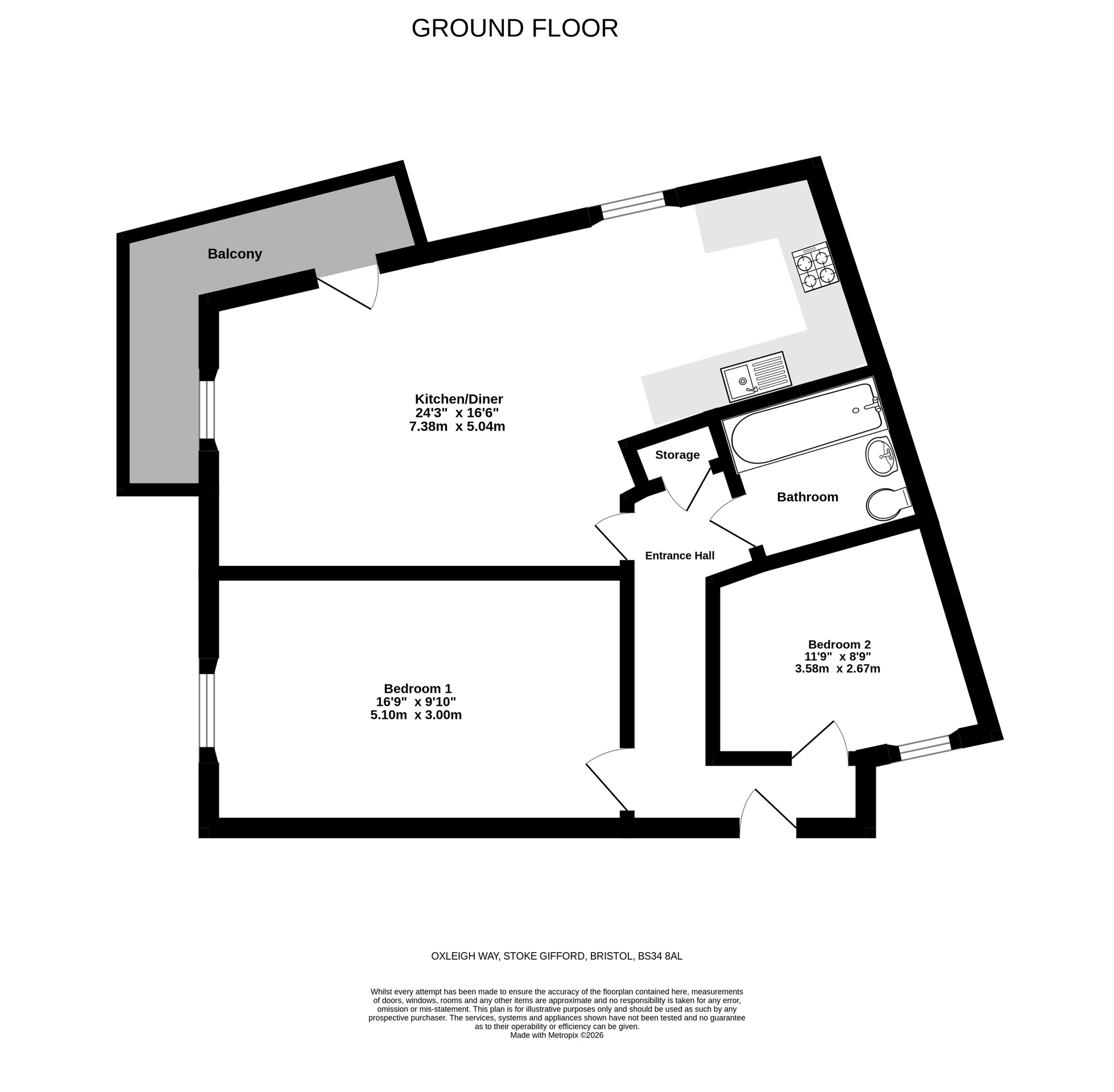53 Oxleigh Way, Bristol floorplan