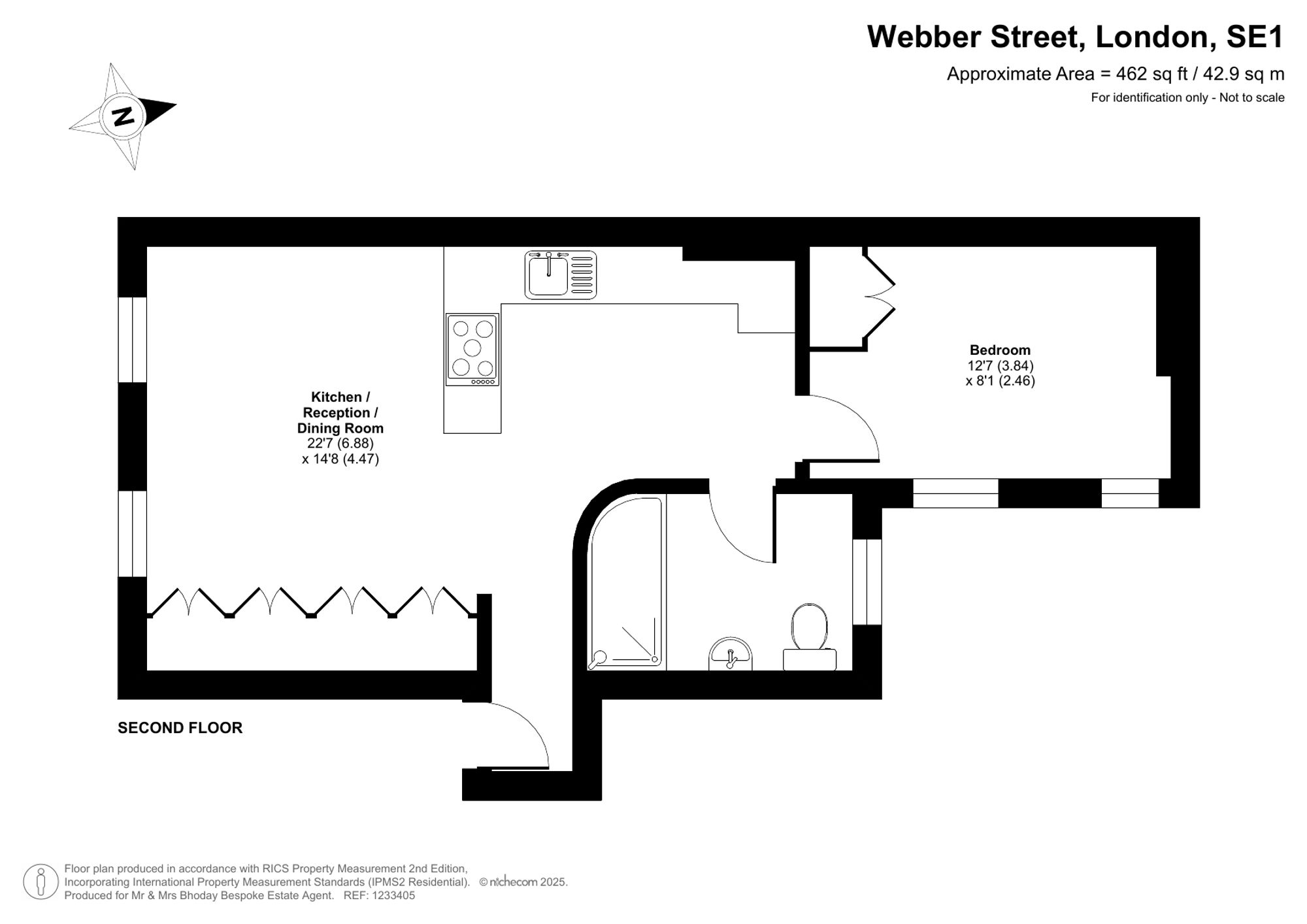 Flat 4, The Priory 47-55 Webber Street, London floorplan