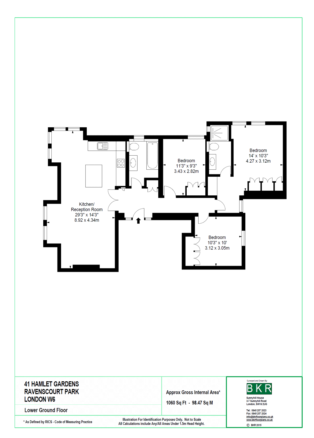 3 Bedrooms Flat to rent in Hamlet Gardens, Hammersmith, London W6