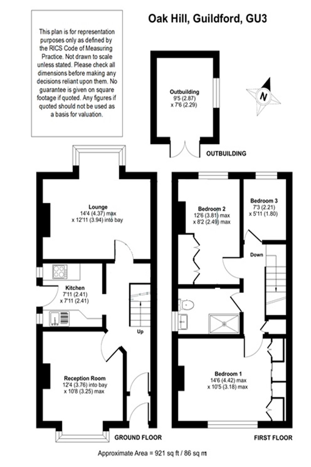 40 Oak Hill, Wood Street Village, Guildford floorplan