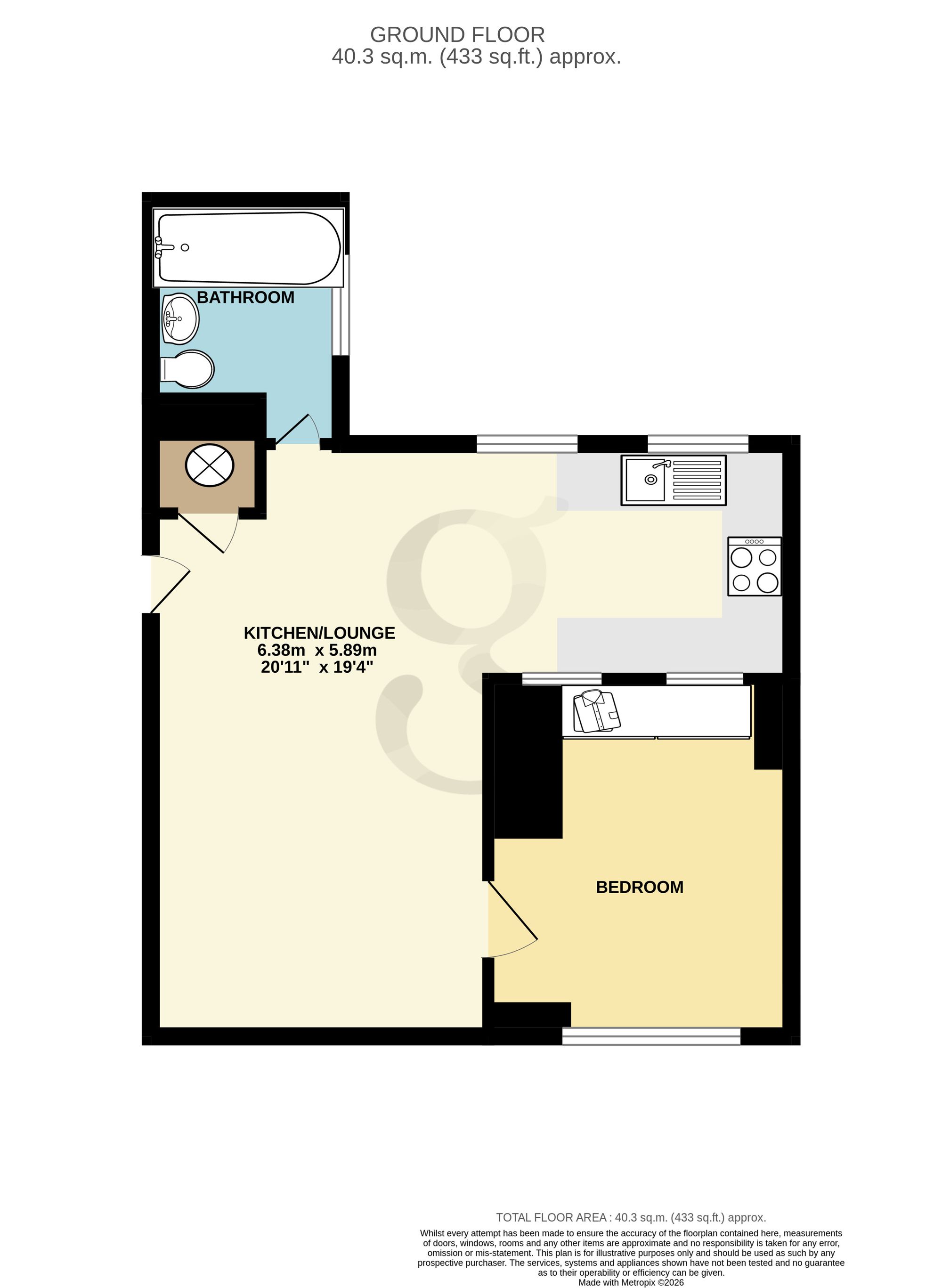 Flat 15, Kingsworthy La Vallee De St. Pierre, Jersey floorplan