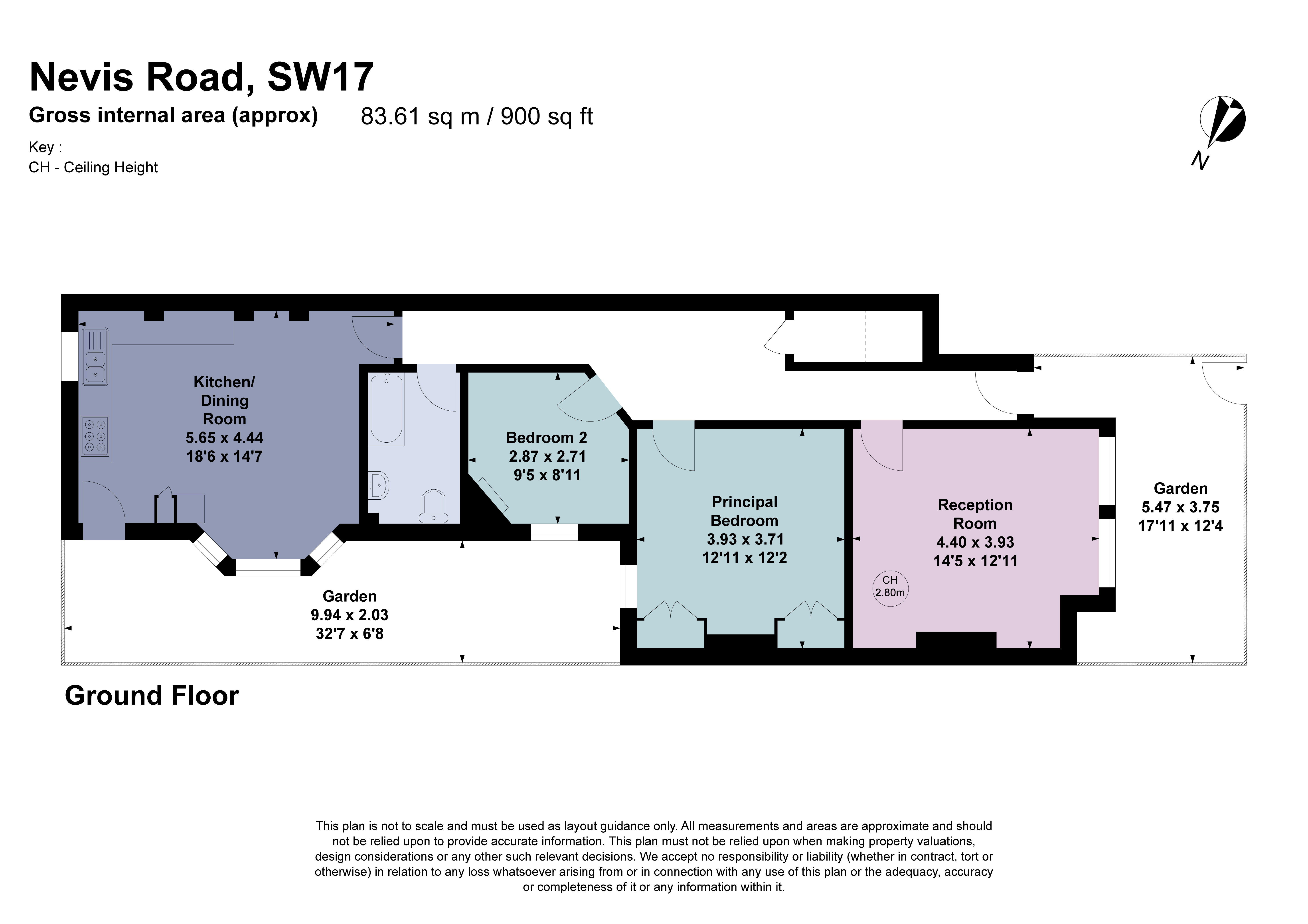 Ground Floor Flat, 8, Nevis Road, London floorplan