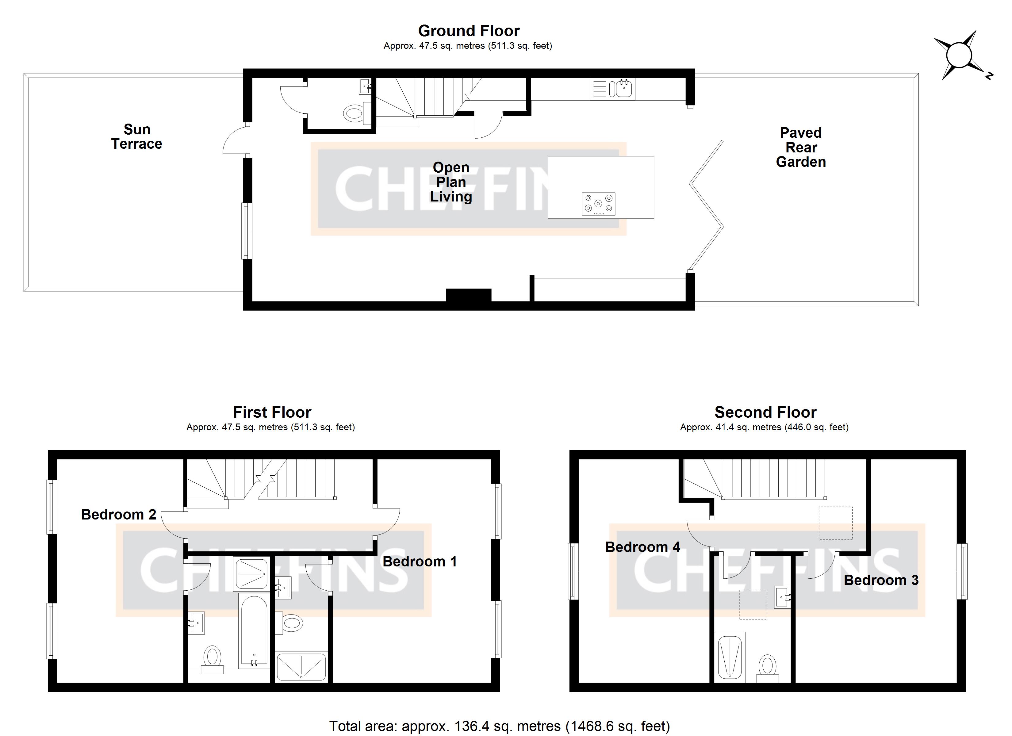 Three Cups Walk, Forehill, Ely CB7, 4 bedroom town house for sale