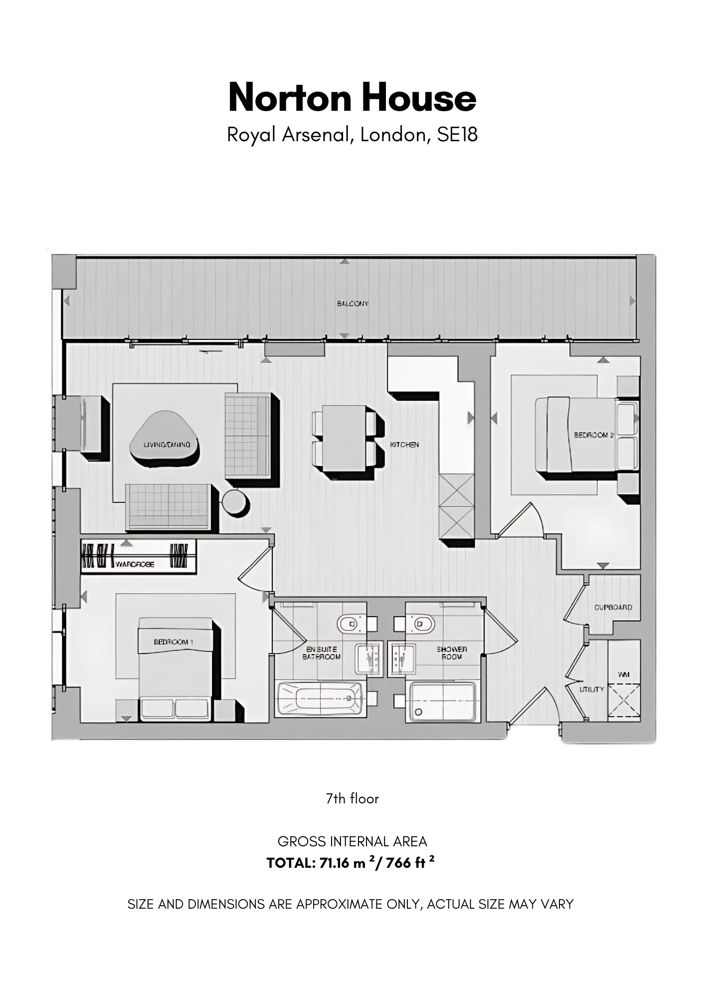 Flat 705, Norton House, London floorplan