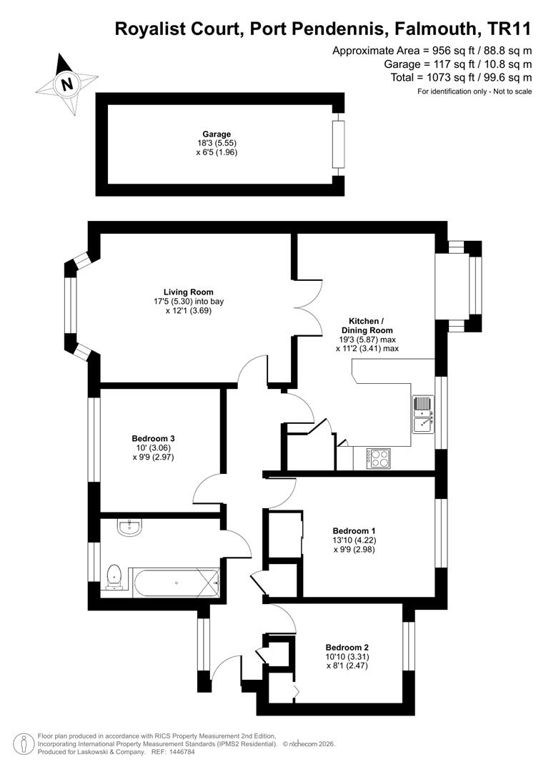 5, Royalist Court, Falmouth floorplan