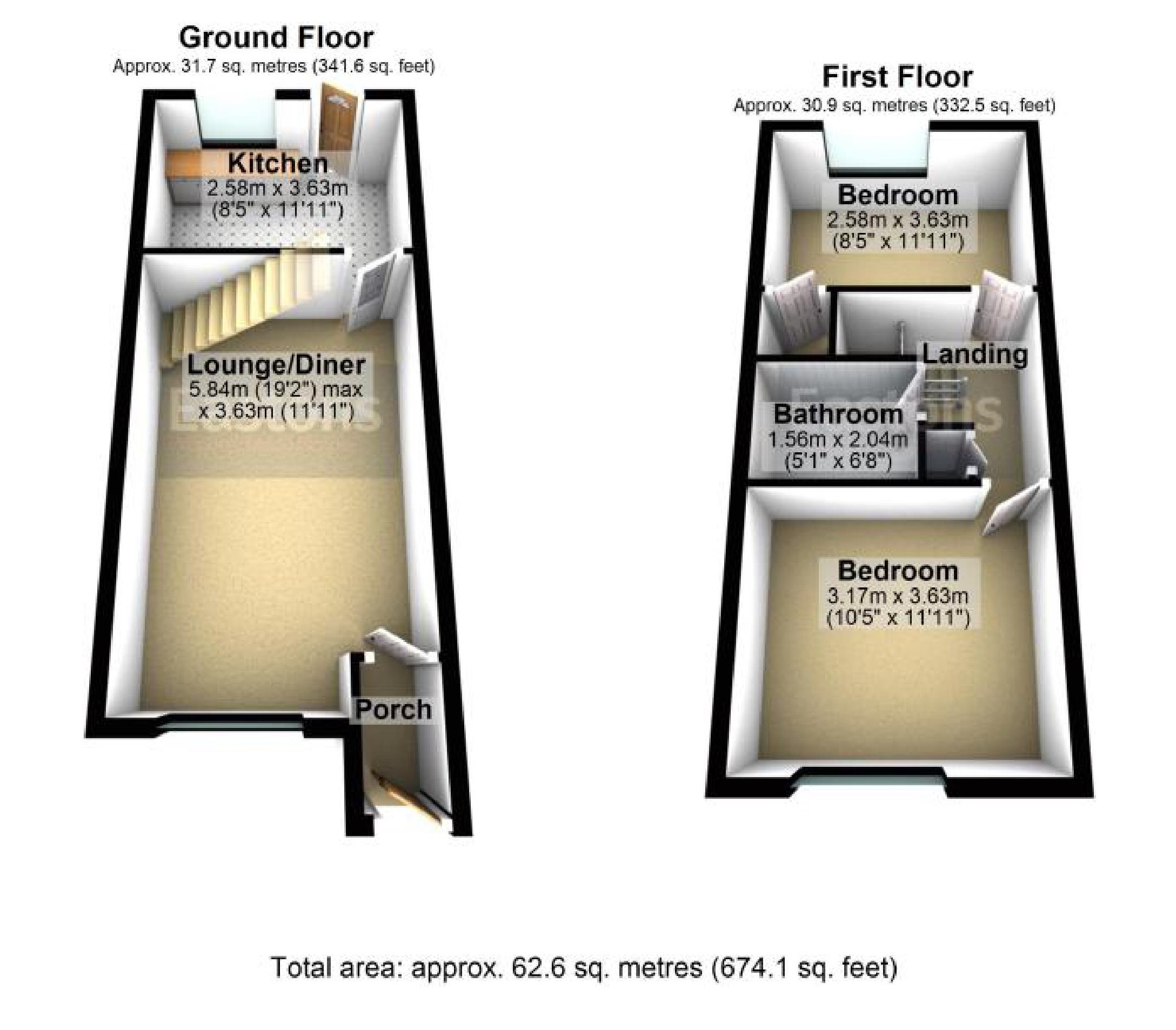 87, Upper High Street, Epsom floorplan