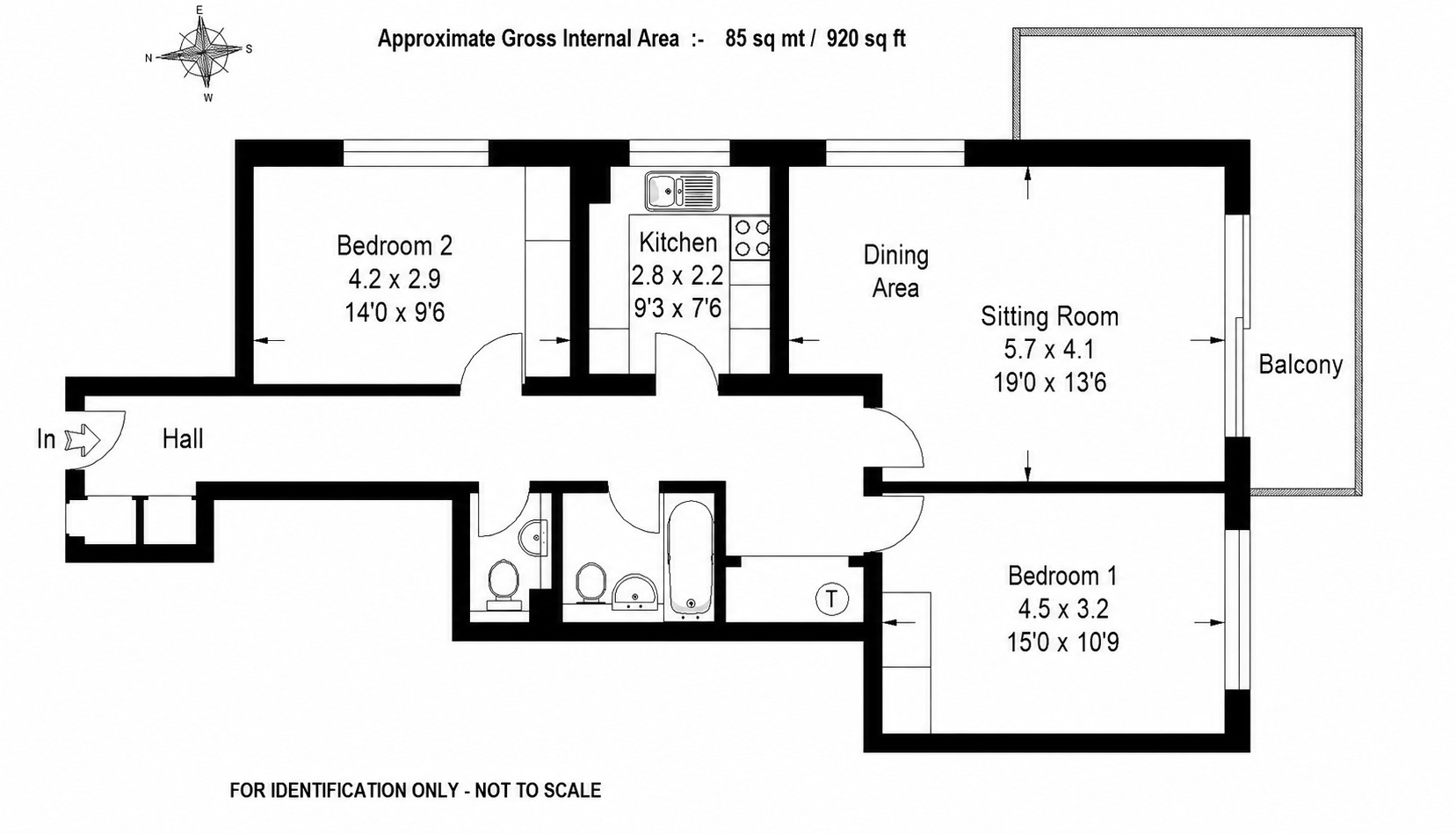 Flat 44 Forest House, 1, Russell Cotes Road, Bournemouth floorplan
