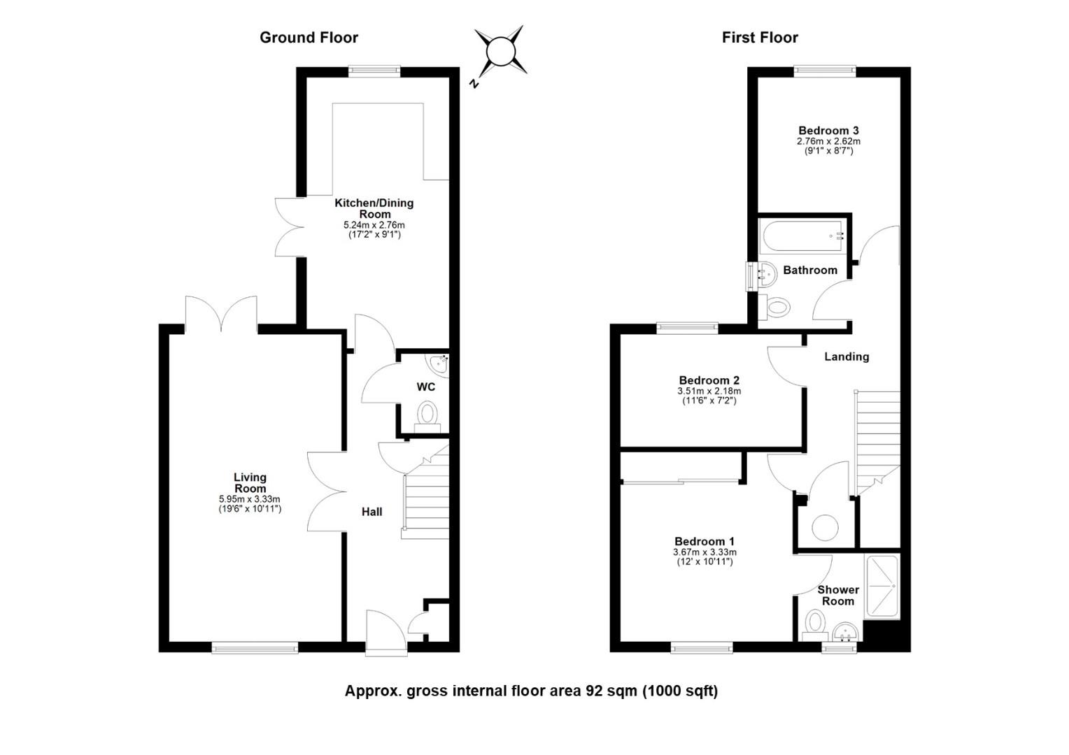 14, West Croft, Orwell, Royston floorplan