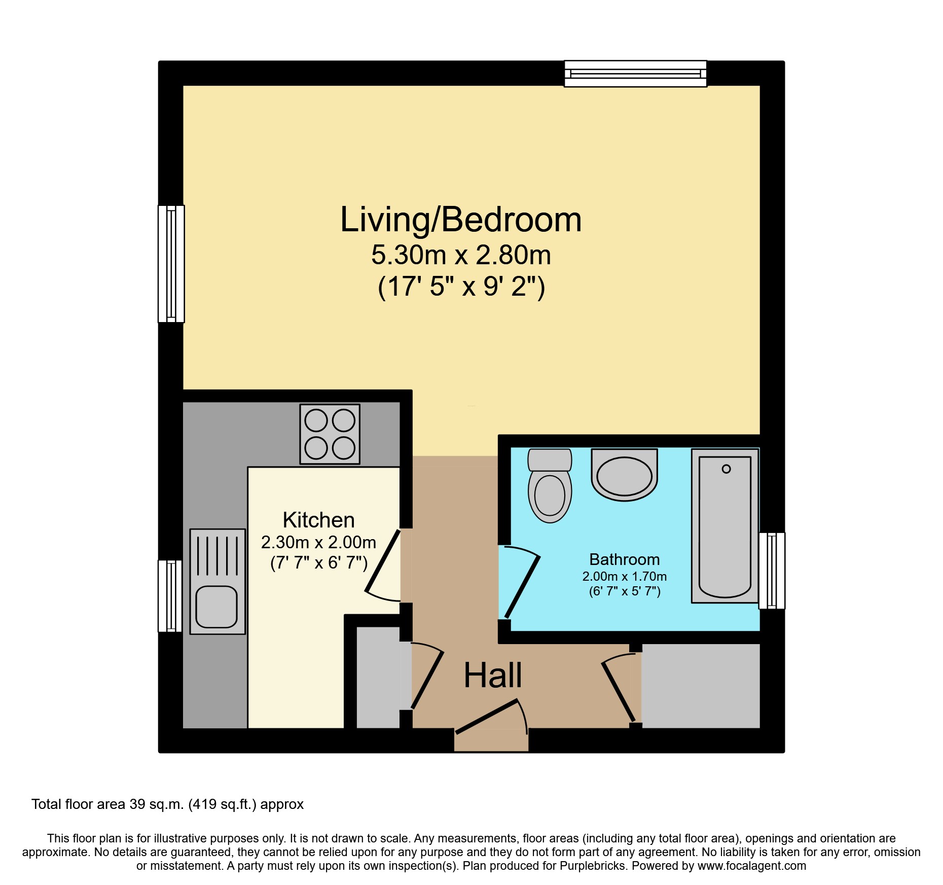 Flat 27/Castle Court,, Sydenham Road, Bell Green floorplan