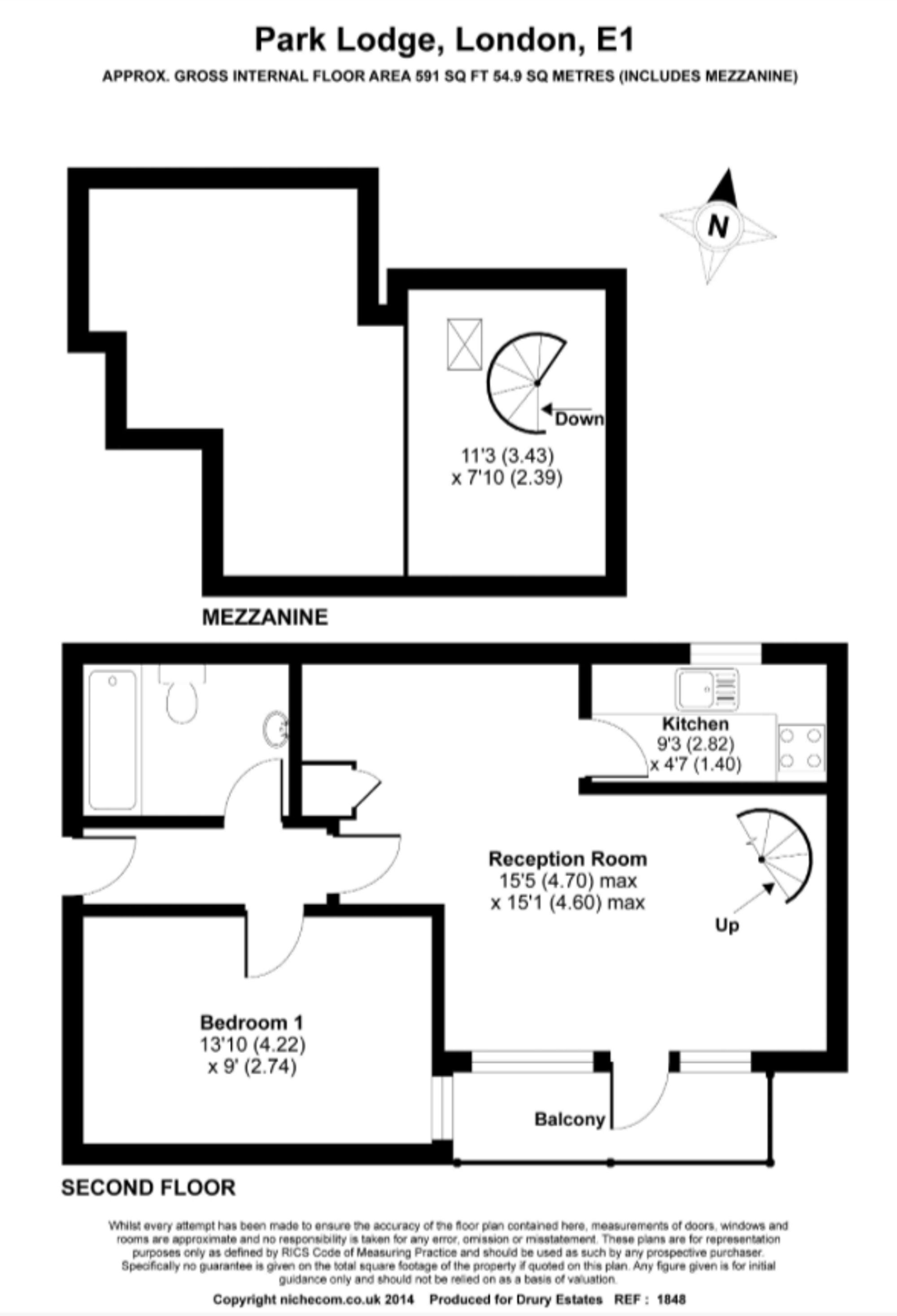 Park Lodge, 65 Wapping Lane, London floorplan
