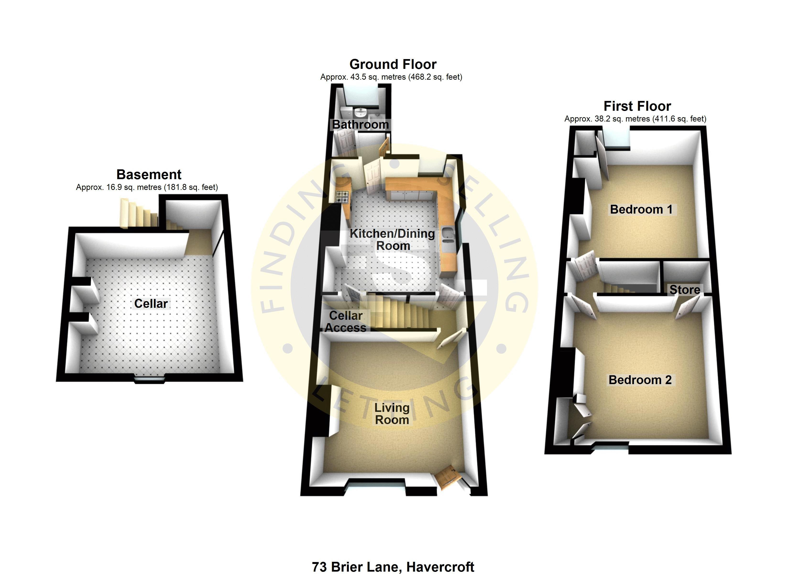 2 Bedrooms Terraced house for sale in Brier Lane, Havercroft, Wakefield WF4