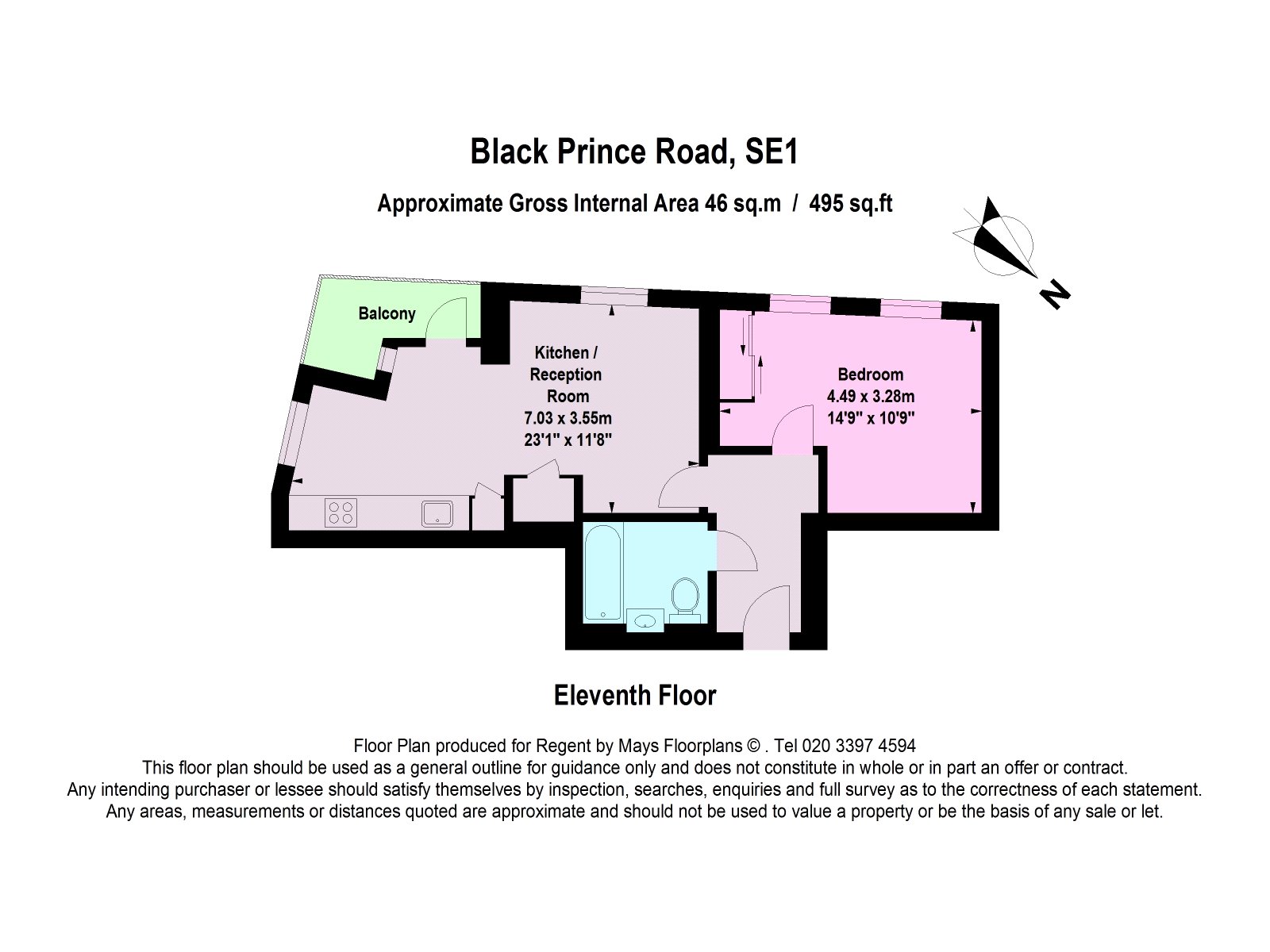 1 Bedrooms Flat to rent in Black Prince Road, London SE1