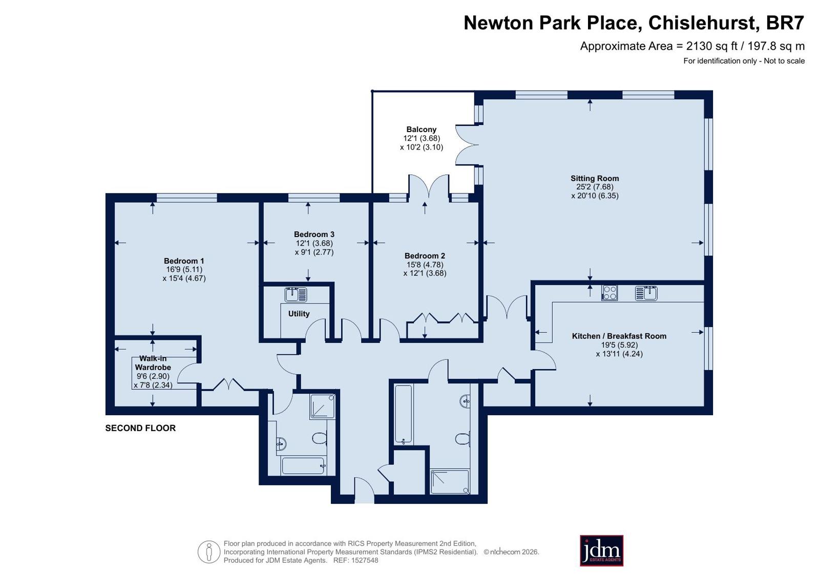Flat 7 Longacre Court, 8, Newton Park Place, Chislehurst floorplan