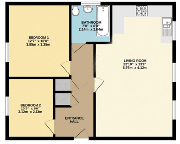 Flat 5, Spry Court, Littlehampton floorplan