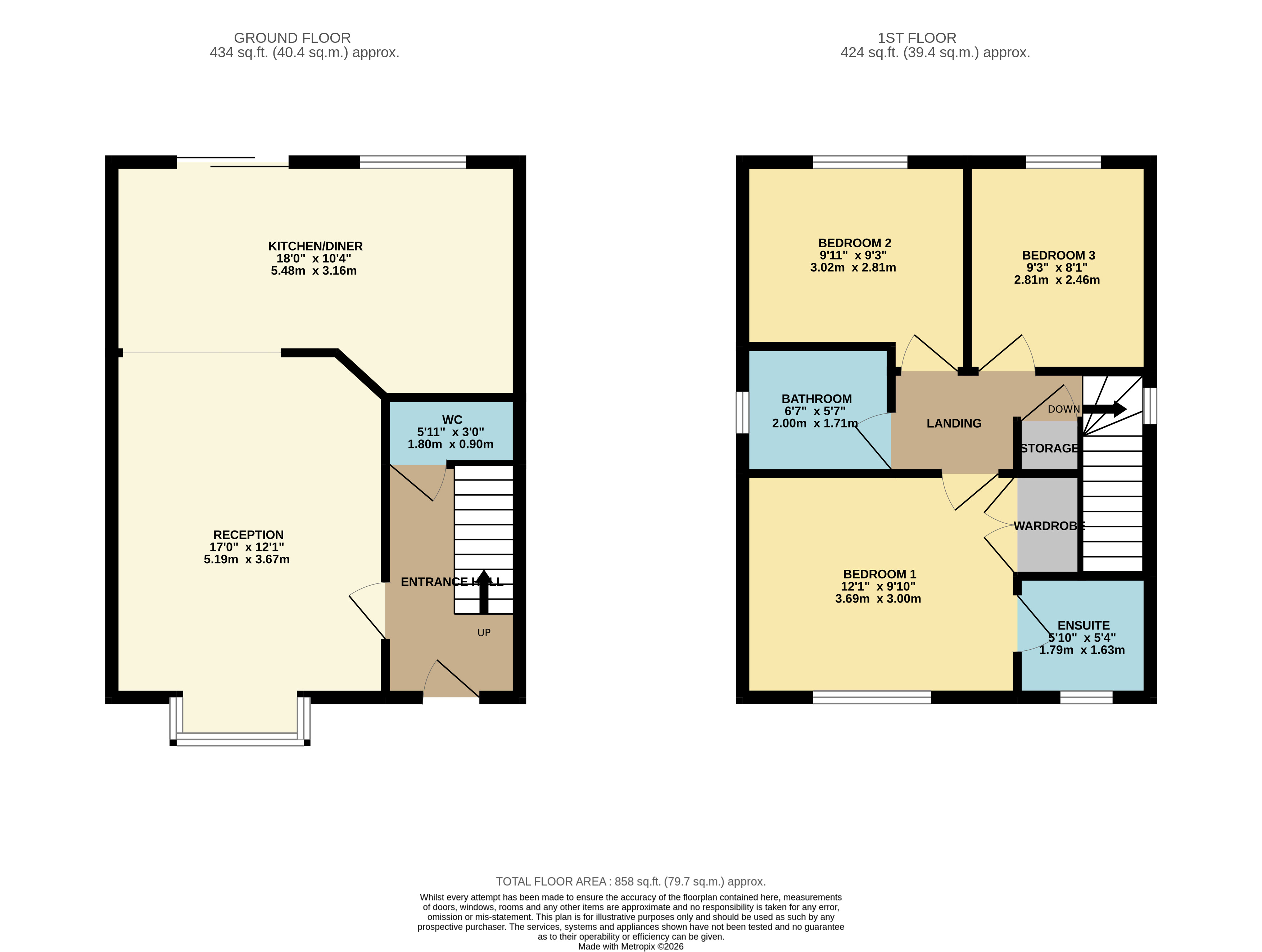 4, Flowers Close, Blackburn floorplan