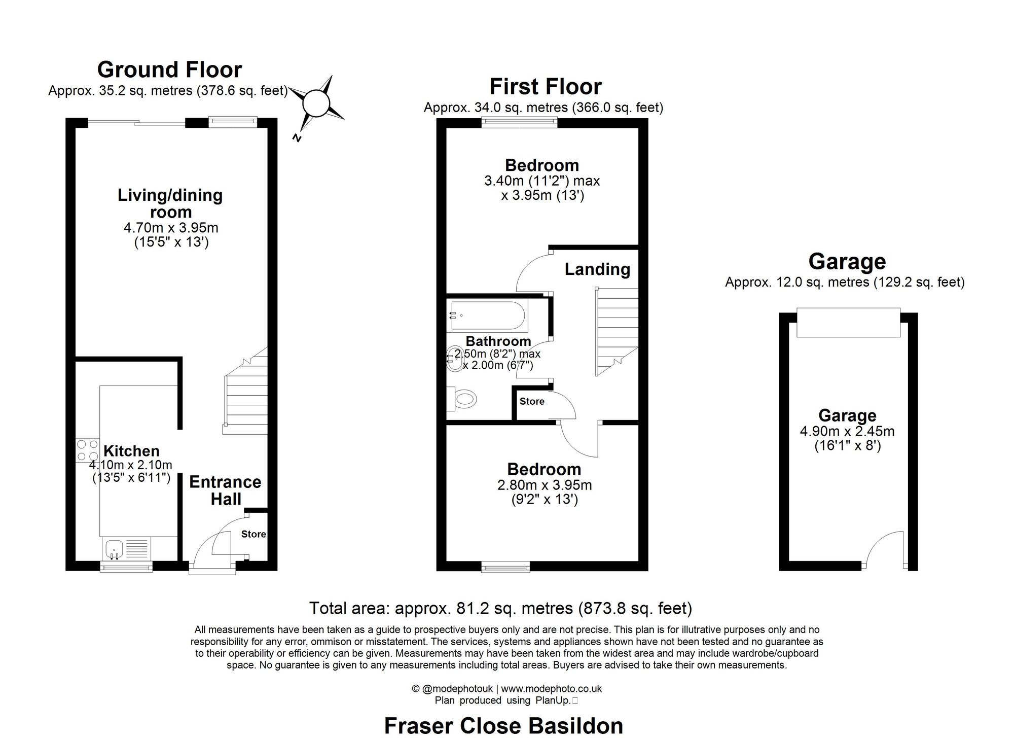 57 Fraser Close, Basildon floorplan