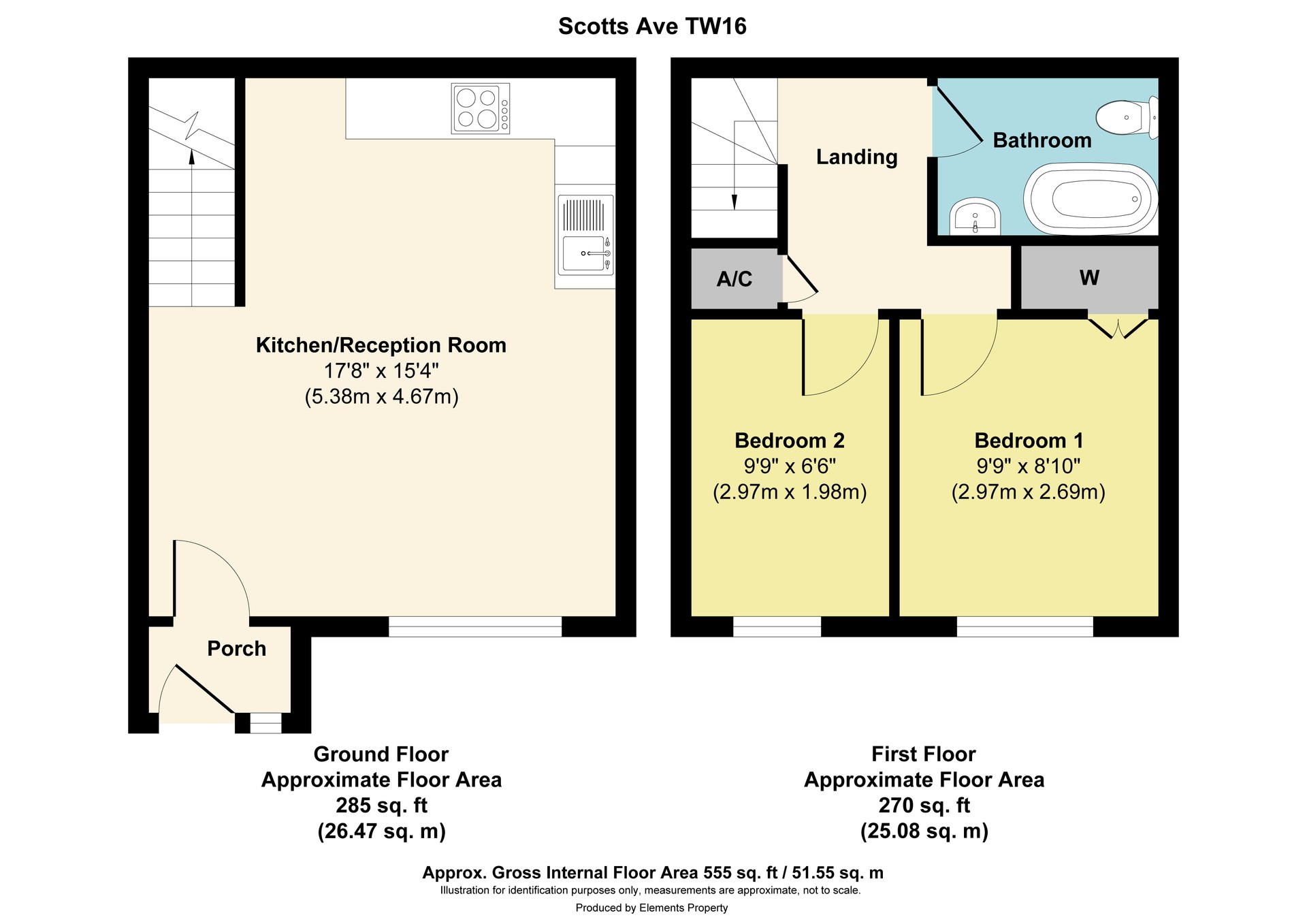 2A, Scotts Avenue, Sunbury-On-Thames floorplan