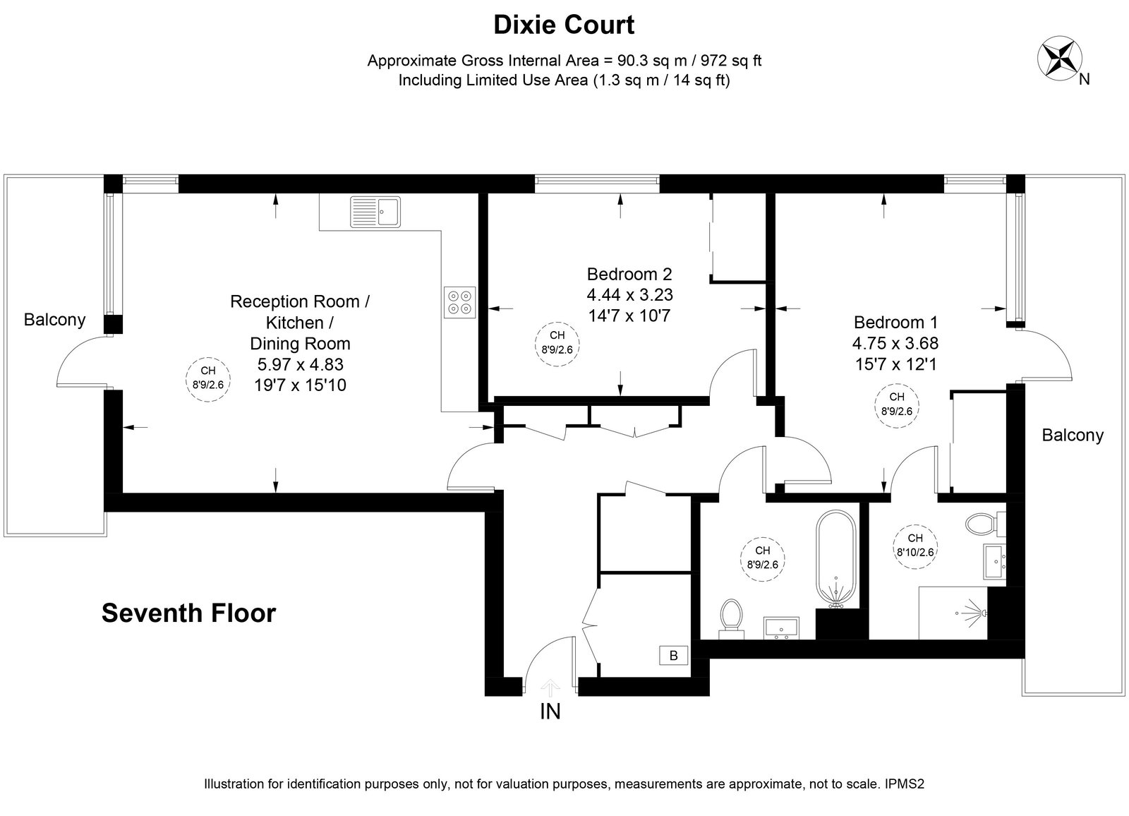 Dixie Court,125, Adenmore Road, London floorplan