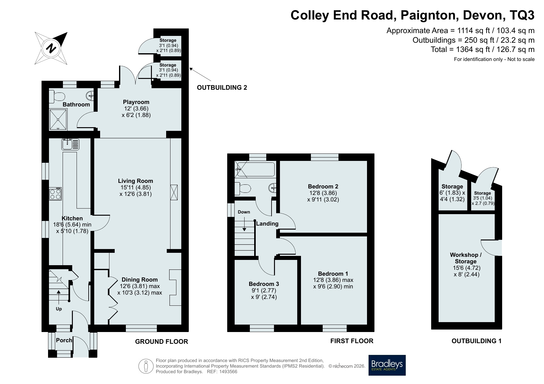 133, Colley End Road, Devon floorplan