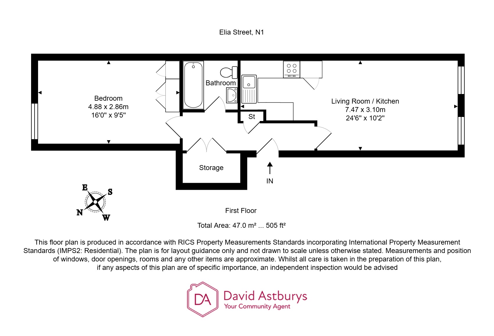 32, Elia Street, Islington floorplan