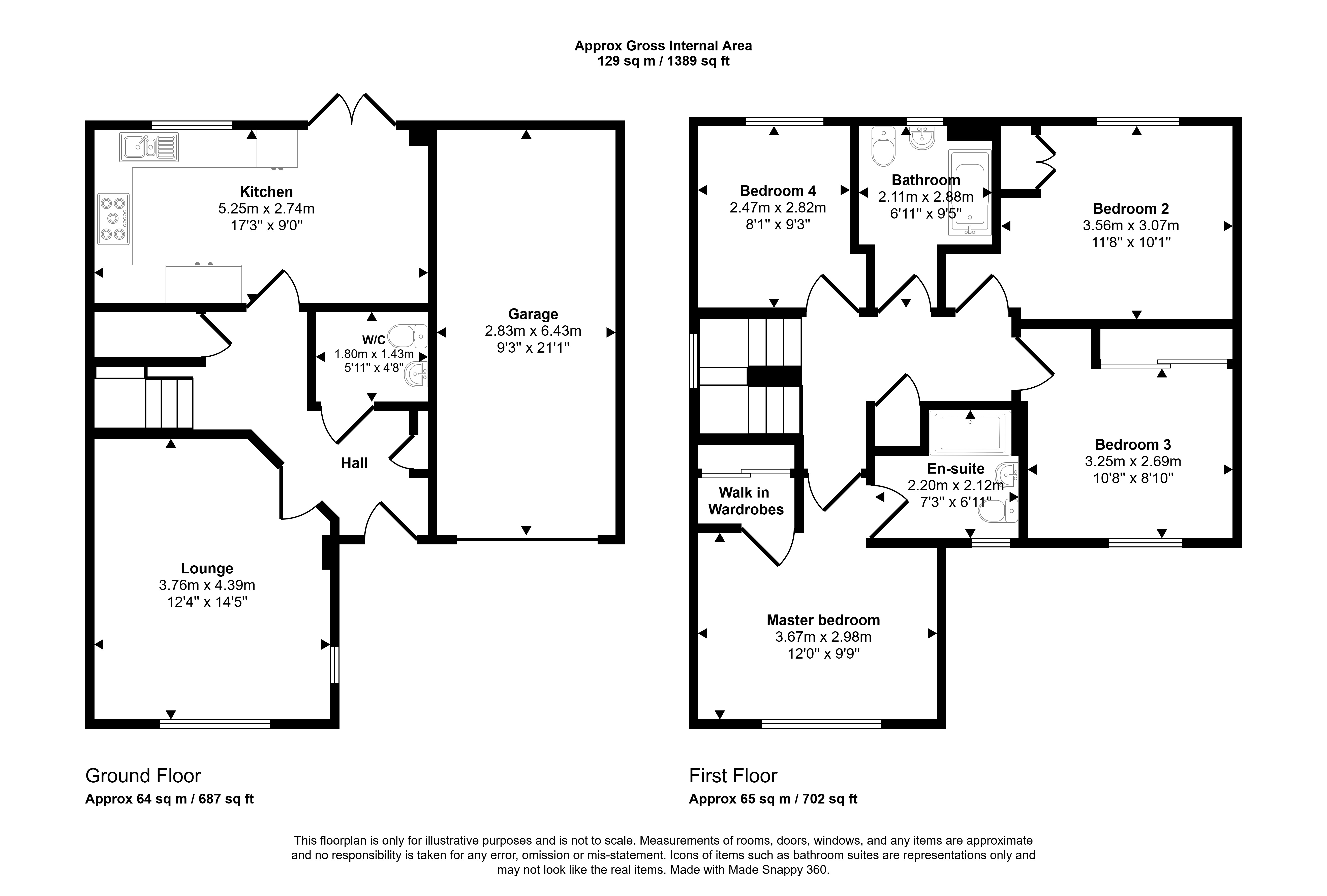 13, Argus Gardens, Ryton floorplan