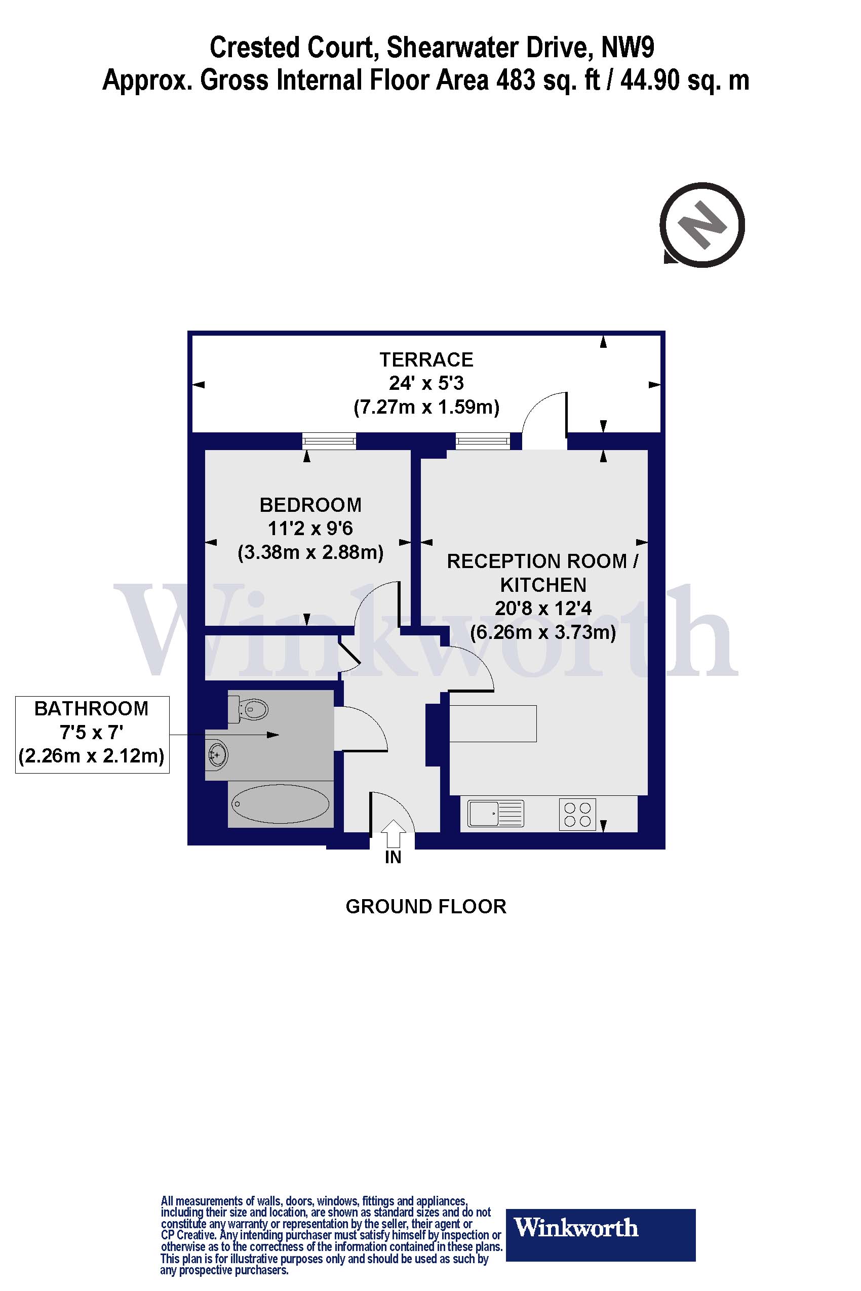 1 Bedrooms Flat to rent in Crested Court, 3 Shearwater Drive, London NW9