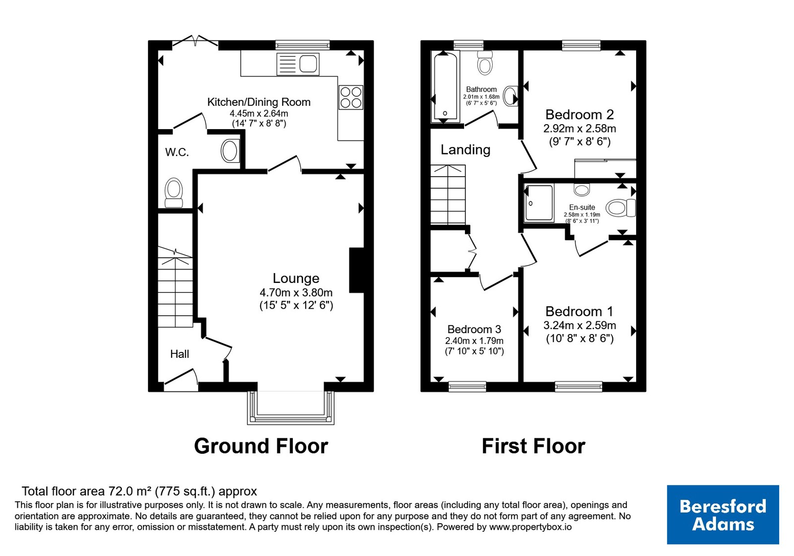 15, Ffordd Aberkinsey, Clwyd floorplan