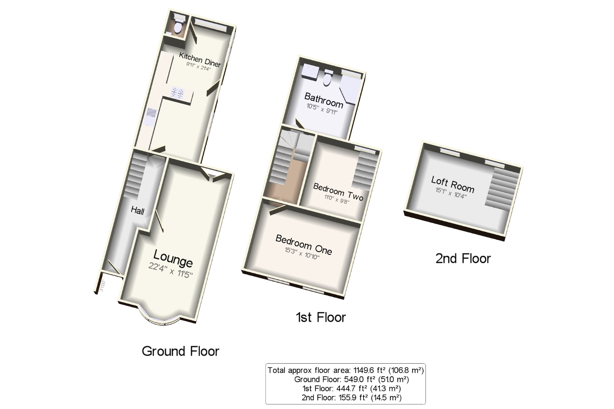 2 Bedrooms Terraced house for sale in London Road, Grays RM17