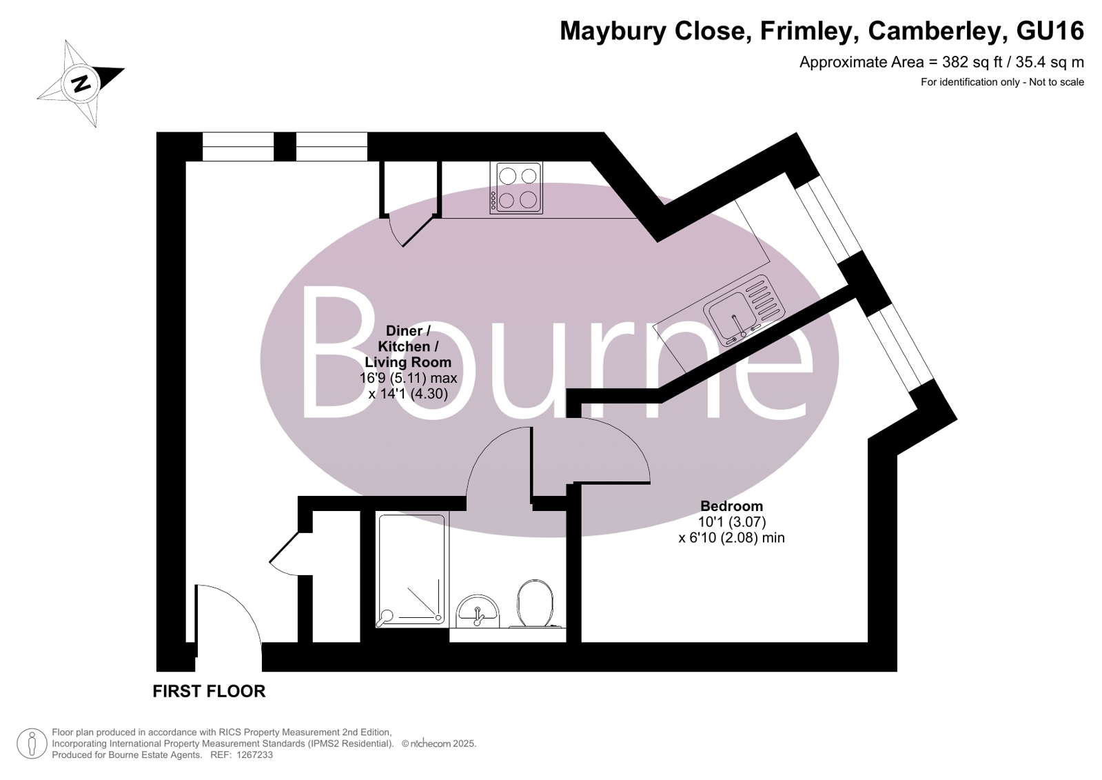 Flat 24, Wyvern House, 25, Maybury Close, Camberley floorplan