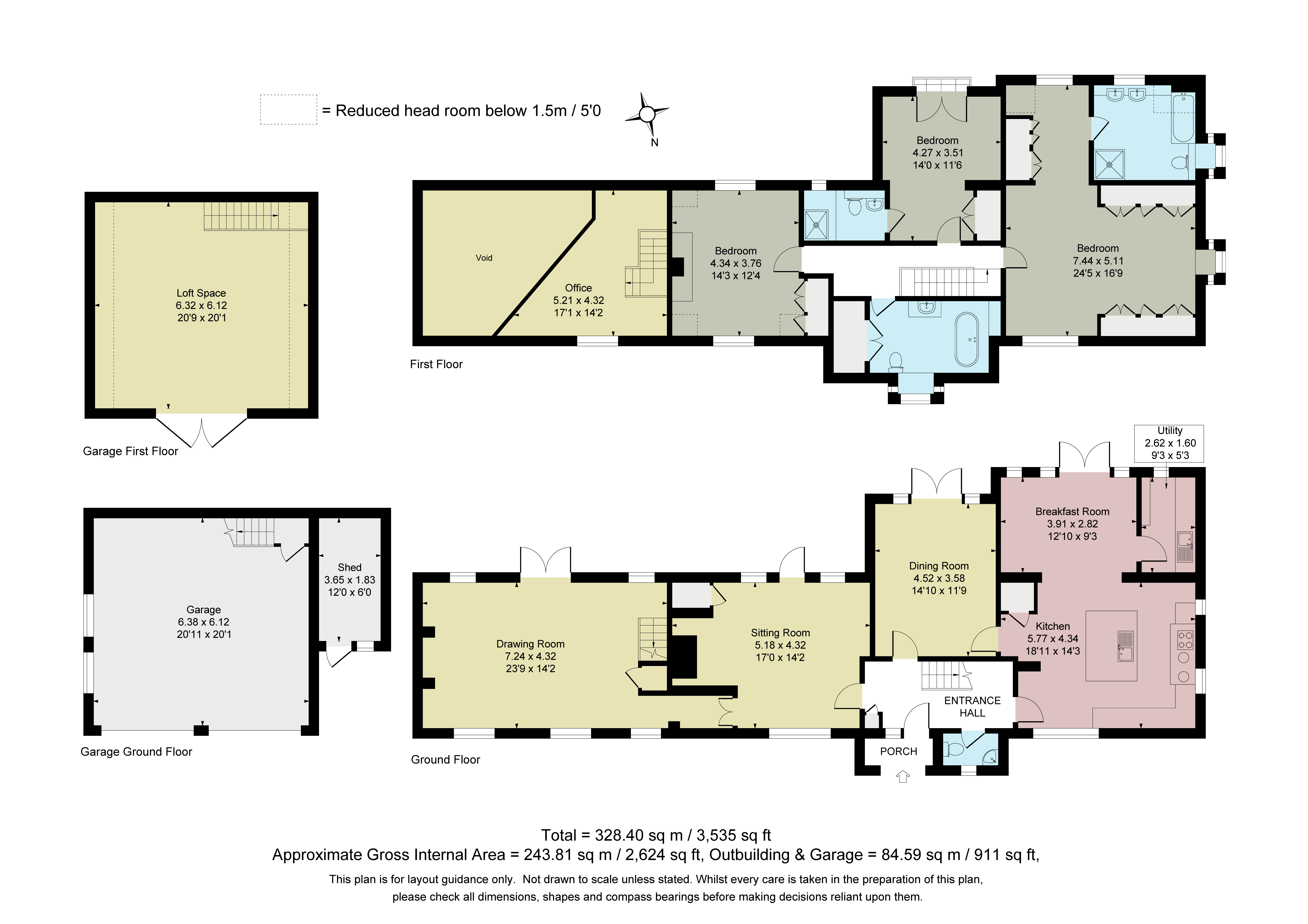 Pollards Barn,, New Lane, Guildford floorplan